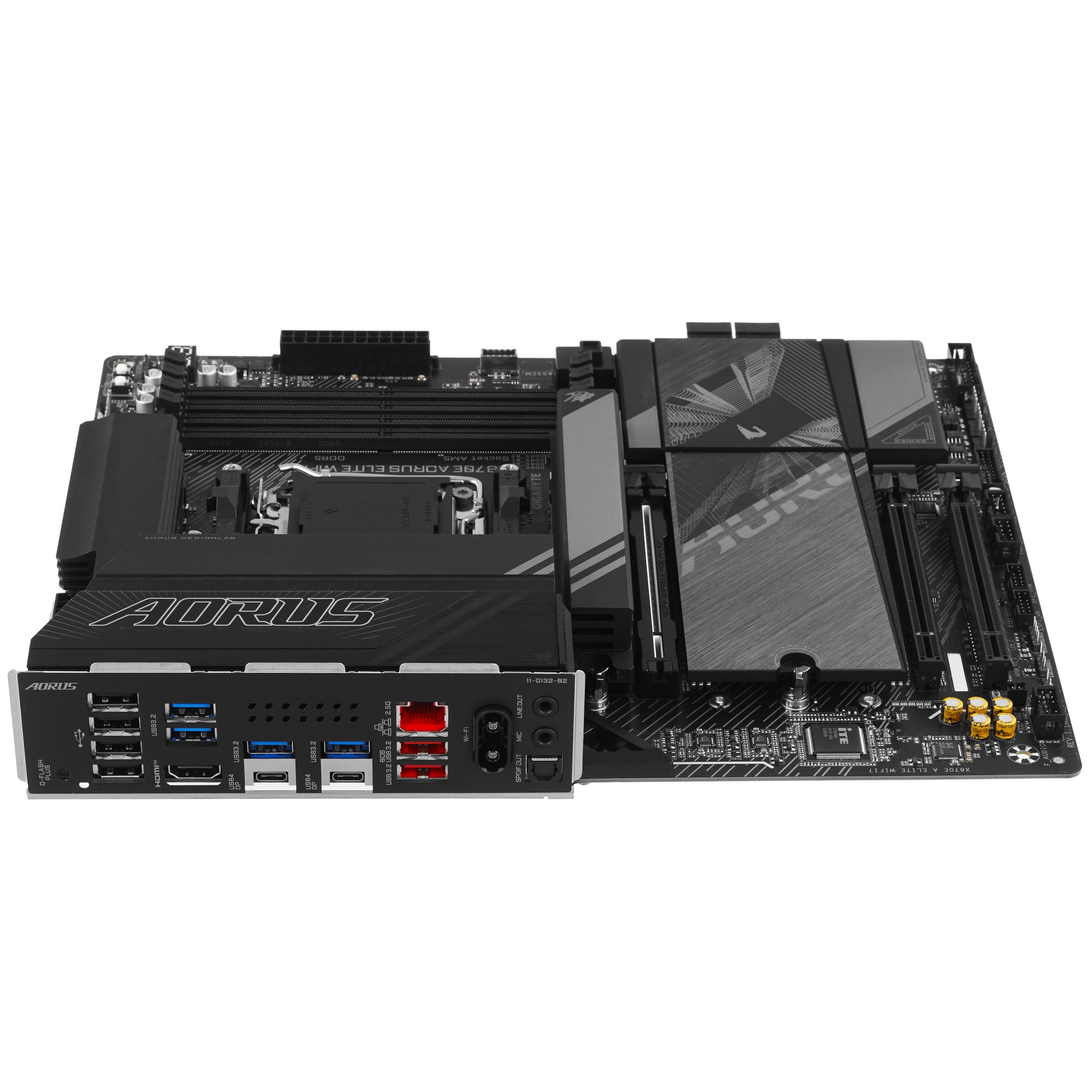Материнская плата Gigabyte X870E AORUS ELITE WIFI7, AM5, AMD X870E, 4xDDR5, 4xSATA, 4xM.2, 1xPCI-E 5