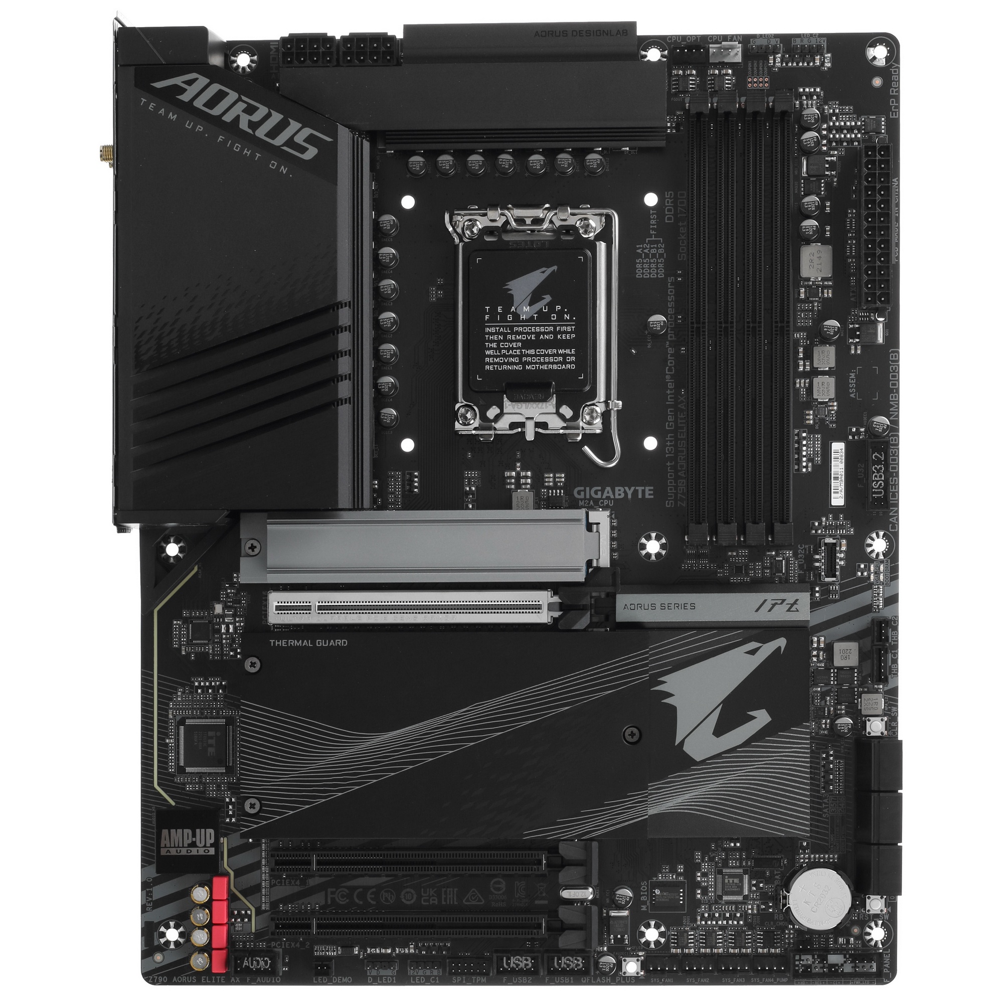 Материнская плата Gigabyte Z790 AORUS ELITE AX, LGA 1700, Intel Z790, 4xDDR5, 6xSATA, 4xM.2, 1xPCI-E
