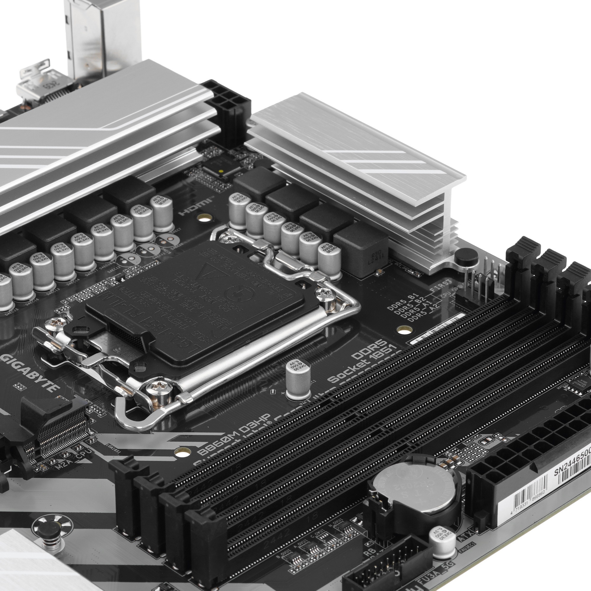Материнская плата Gigabyte B860M D3HP, LGA 1851, Intel B860, 4xDDR5, 4xSATA, 2xM.2, 1xPCIe 5.0 x16,