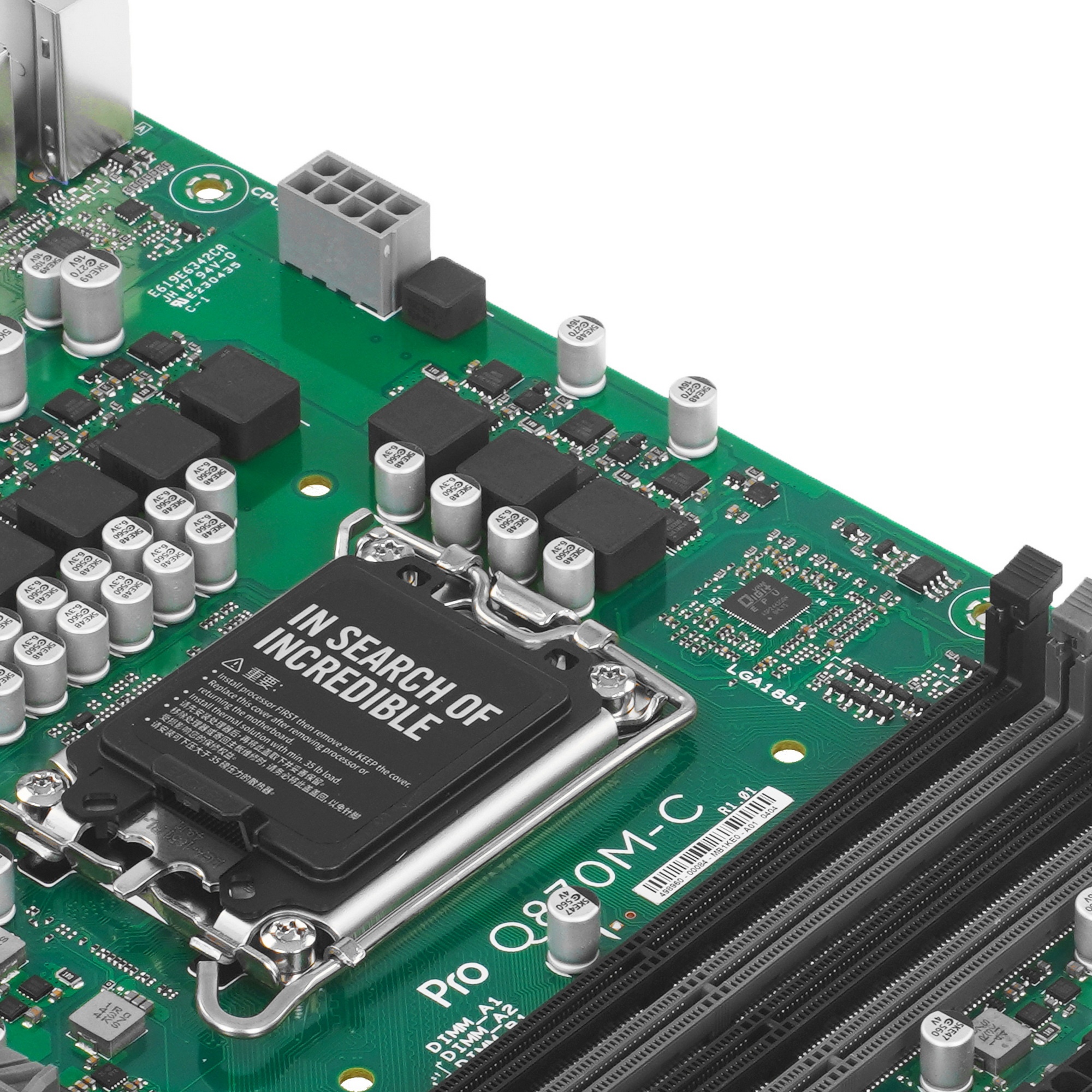 Материнская плата ASUS PRO Q870M-C-CSM, LGA1851, Q870, 4*DDR5, 4*SATA, 2*M.2, 3*USB 3.2, 2*USB 2.0,