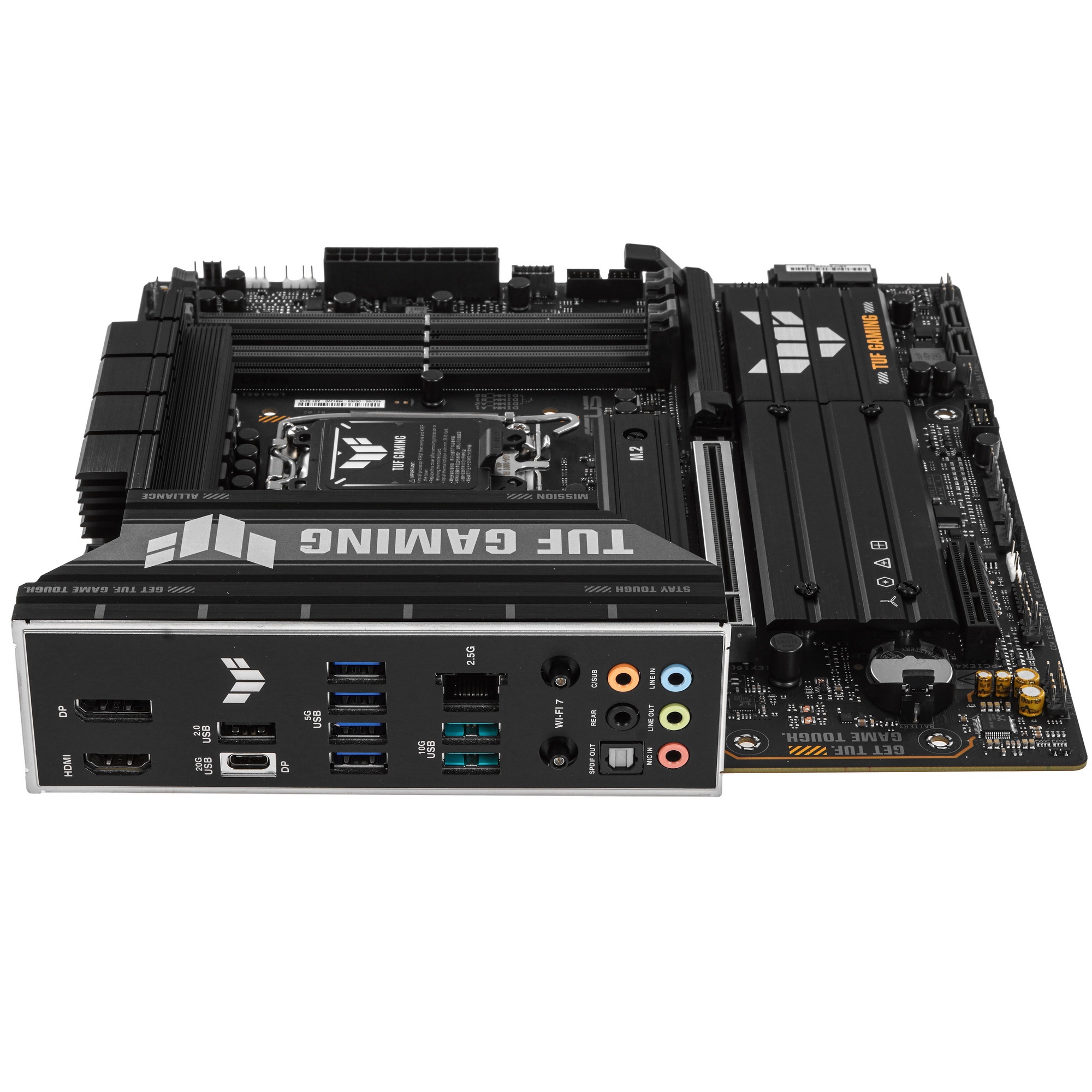 Материнская плата ASUS TUF GAMING B860M-PLUS WIFI, LGA 1851, Intel B860, 4xDDR5, 4xSATA, 3xM.2, 1xPC