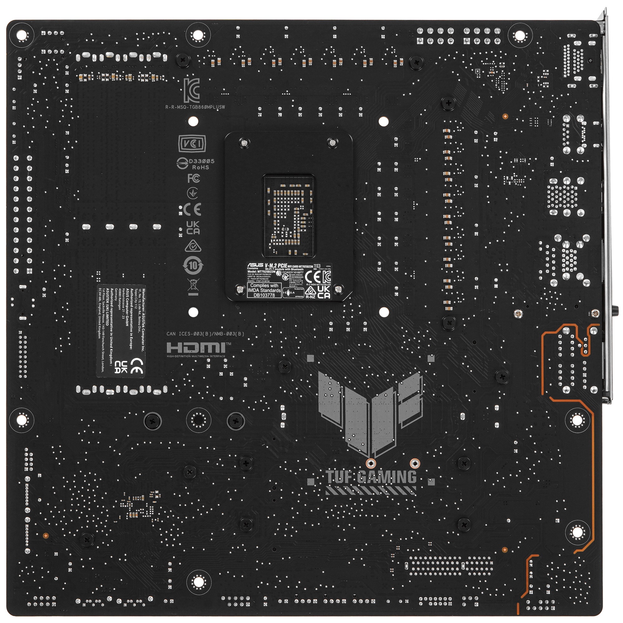 Материнская плата ASUS TUF GAMING B860M-PLUS WIFI, LGA 1851, Intel B860, 4xDDR5, 4xSATA, 3xM.2, 1xPC