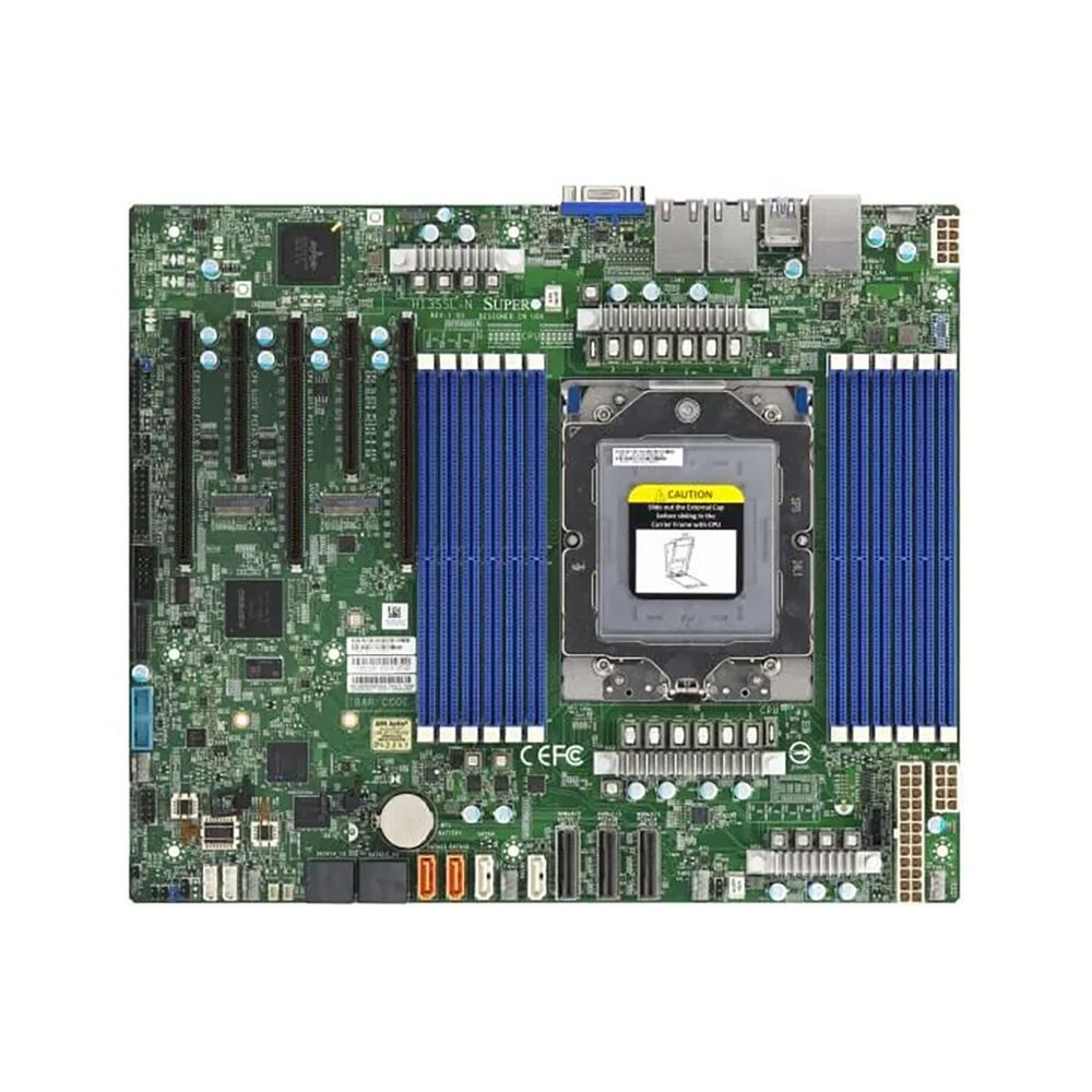 Серверная материнская плата Supermicro H13SSL-N-B, сокет SP5, чипсет встроен в процессор, 12xDDR5, 5