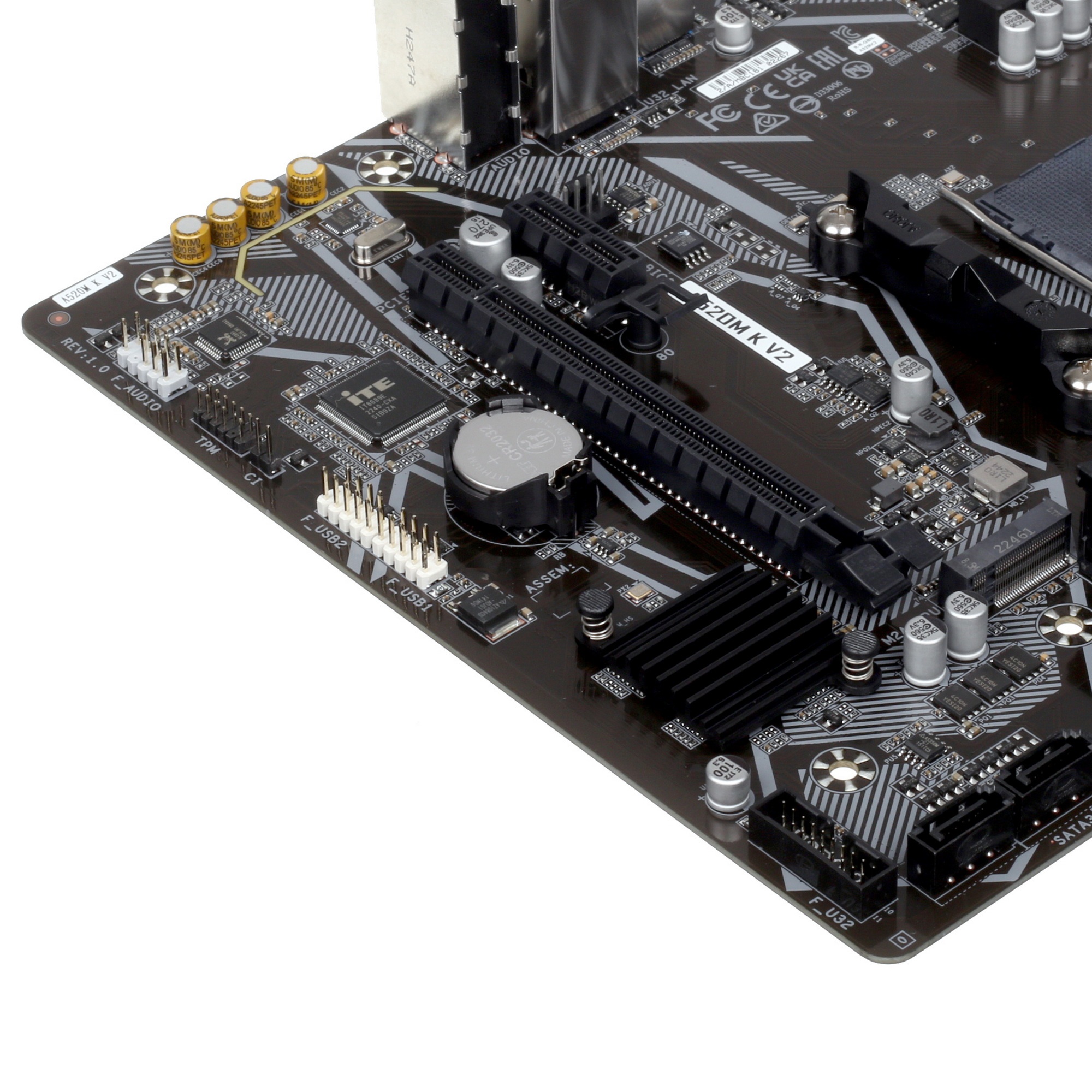 Материнская плата Gigabyte A520M K V2 (V1.1), AM4, AMD A520, 2xDDR4, 4xSATA, 1xM.2, 1xPCIe 3.0 x16,