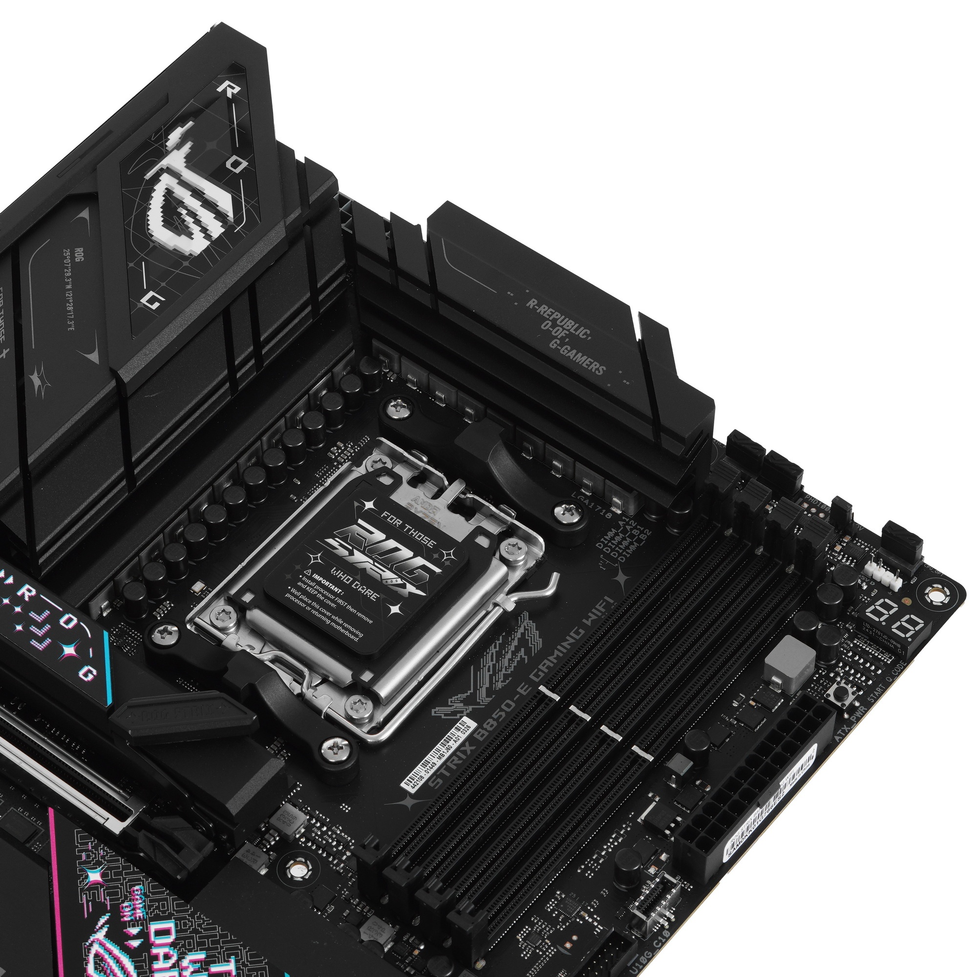 Материнская плата ASUS ROG STRIX B850-E GAMING WIFI, AM5, AMD B850, 4xDDR5, 4xSATA, 5xM.2, 1xPCI-E 5