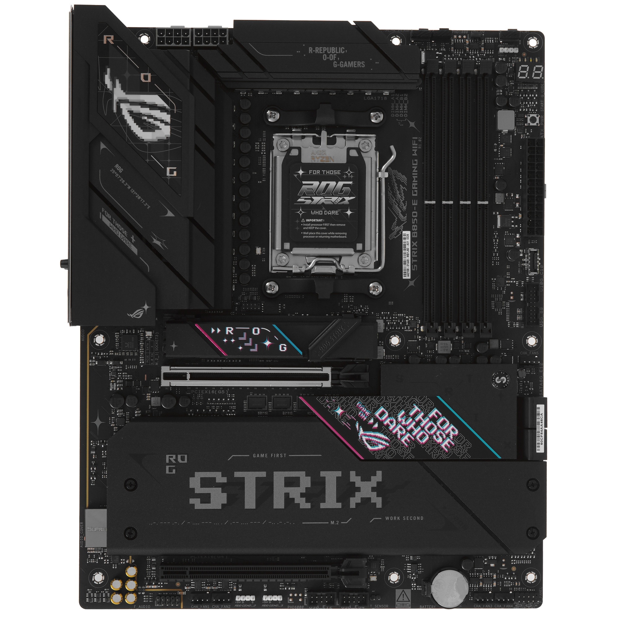 Материнская плата ASUS ROG STRIX B850-E GAMING WIFI, AM5, AMD B850, 4xDDR5, 4xSATA, 5xM.2, 1xPCI-E 5