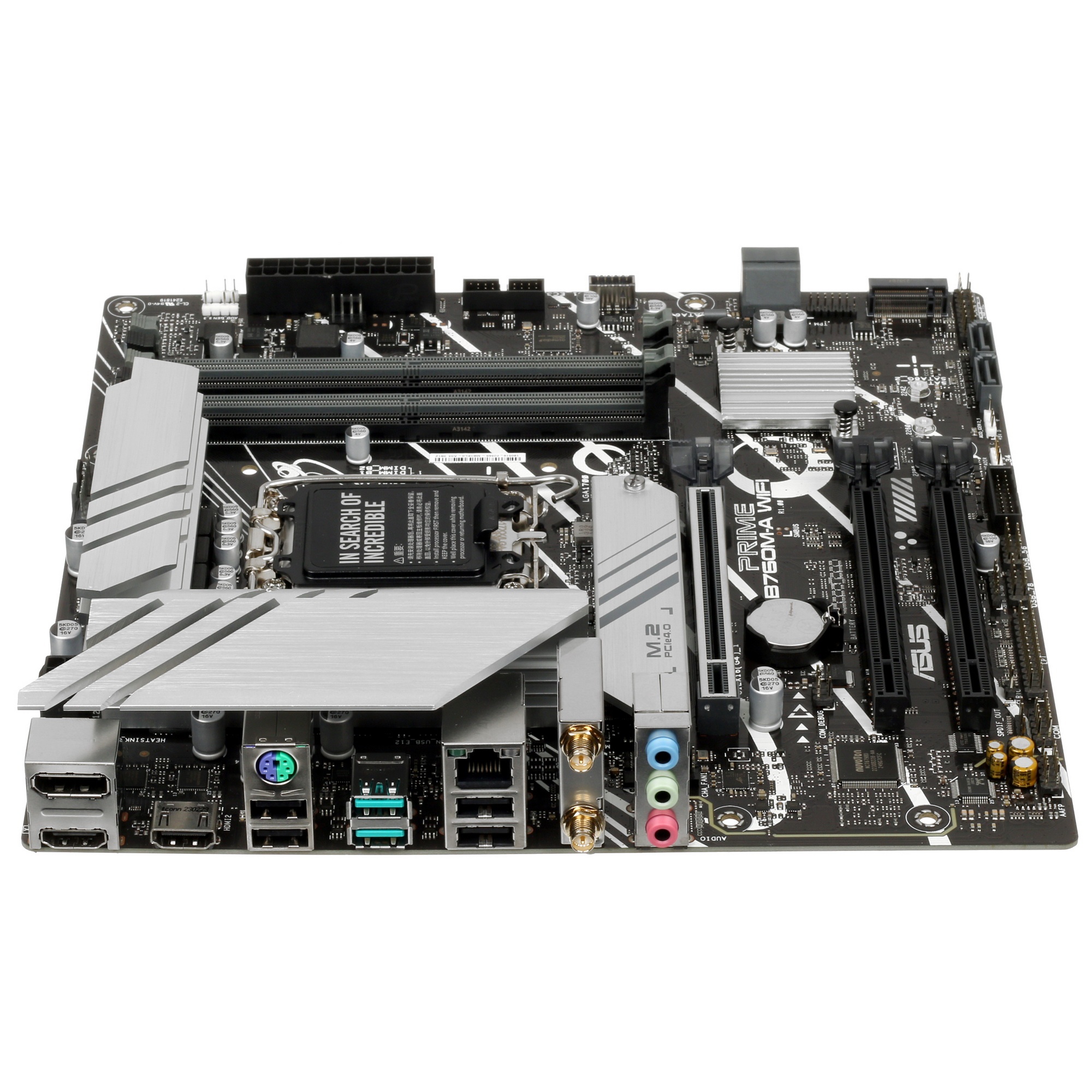 Материнская плата ASUS PRIME B760M-A WIFI, LGA 1700, Intel B760, 4xDDR5, 4xSATA, 2xM.2, 1xPCIe 4.0 x