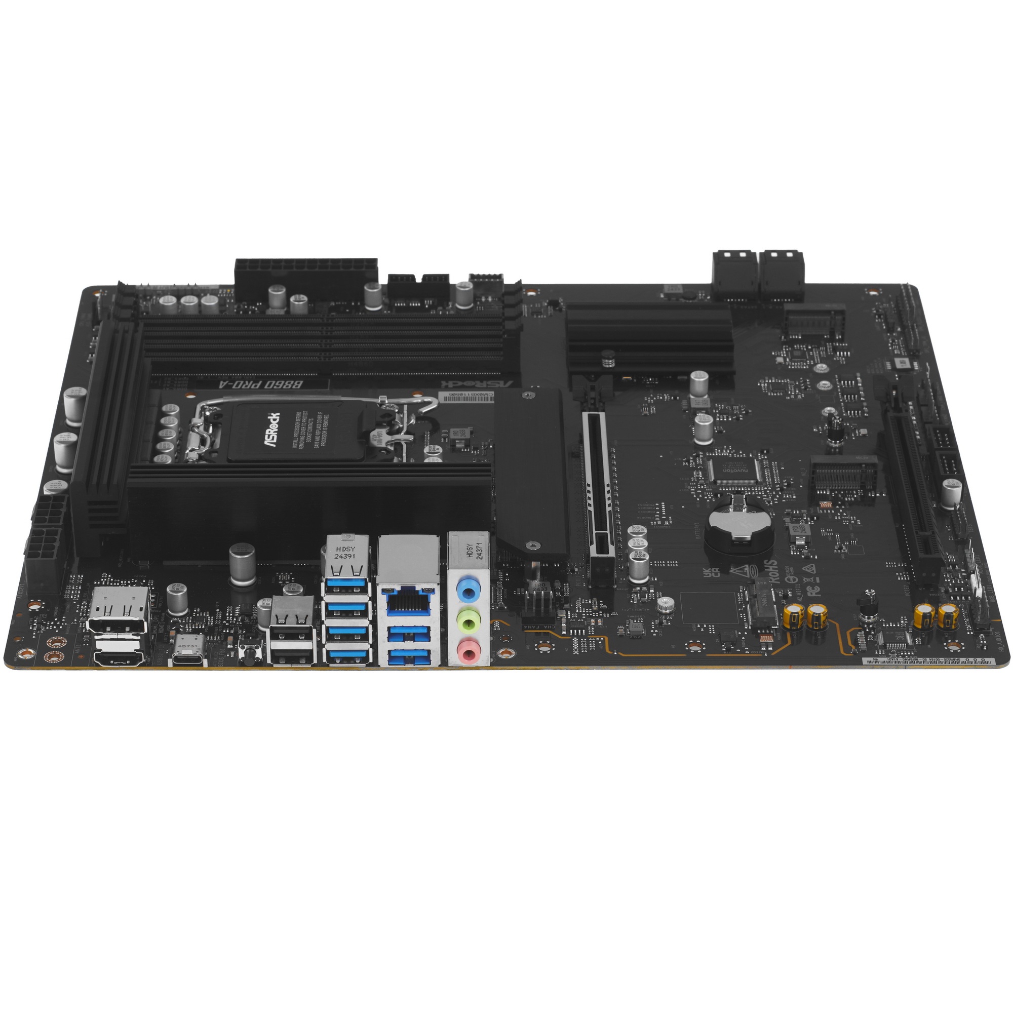 Материнская плата ASRock B860 Pro-A, LGA 1851, Intel B860, 4xDDR5, 4xSATA, 3xM.2, 1xPCIe 5.0 x16, 1x