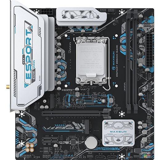Материнская плата MAXSUN MS-eSport B860M GANK WIFI, LGA1851, B860, 2*DDR5, 2*SATA3, 2*M.2, USB 3.2,