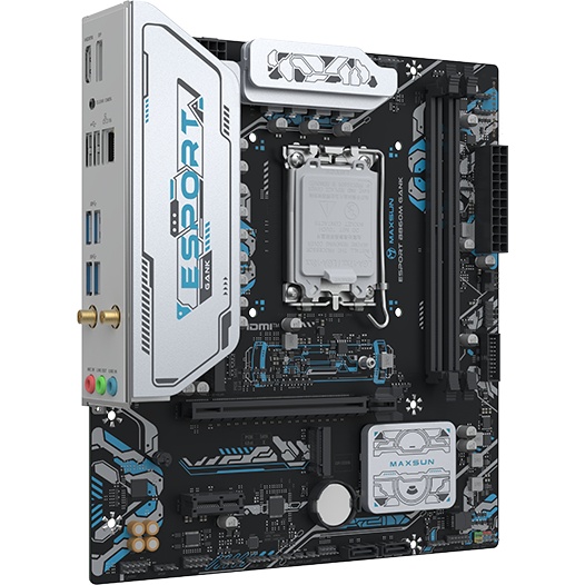 Материнская плата MAXSUN MS-eSport B860M GANK WIFI, LGA1851, B860, 2*DDR5, 2*SATA3, 2*M.2, USB 3.2,