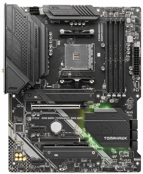 Материнская плата MSI MAG B550 TOMAHAWK MAX WIFI, AM4, AMD B550, 4xDDR4, 6xSATA, 2xM.2, 1xPCI-E 4.0