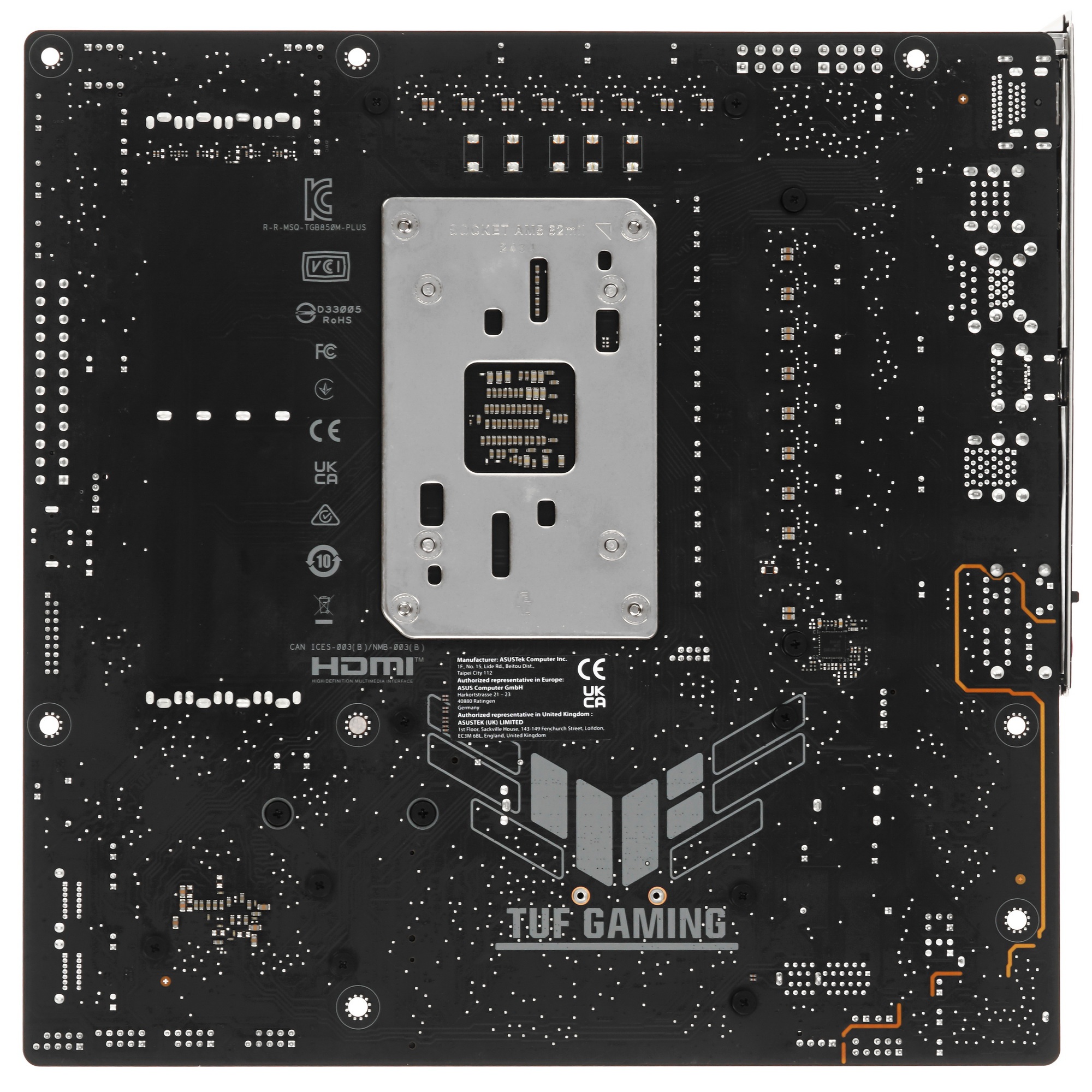 Материнская плата ASUS TUF Gaming B850M-Plus, AM5, AMD B850, 4xDDR5, 4xSATA, 3xM.2, 1xPCIe 5.0 x16,