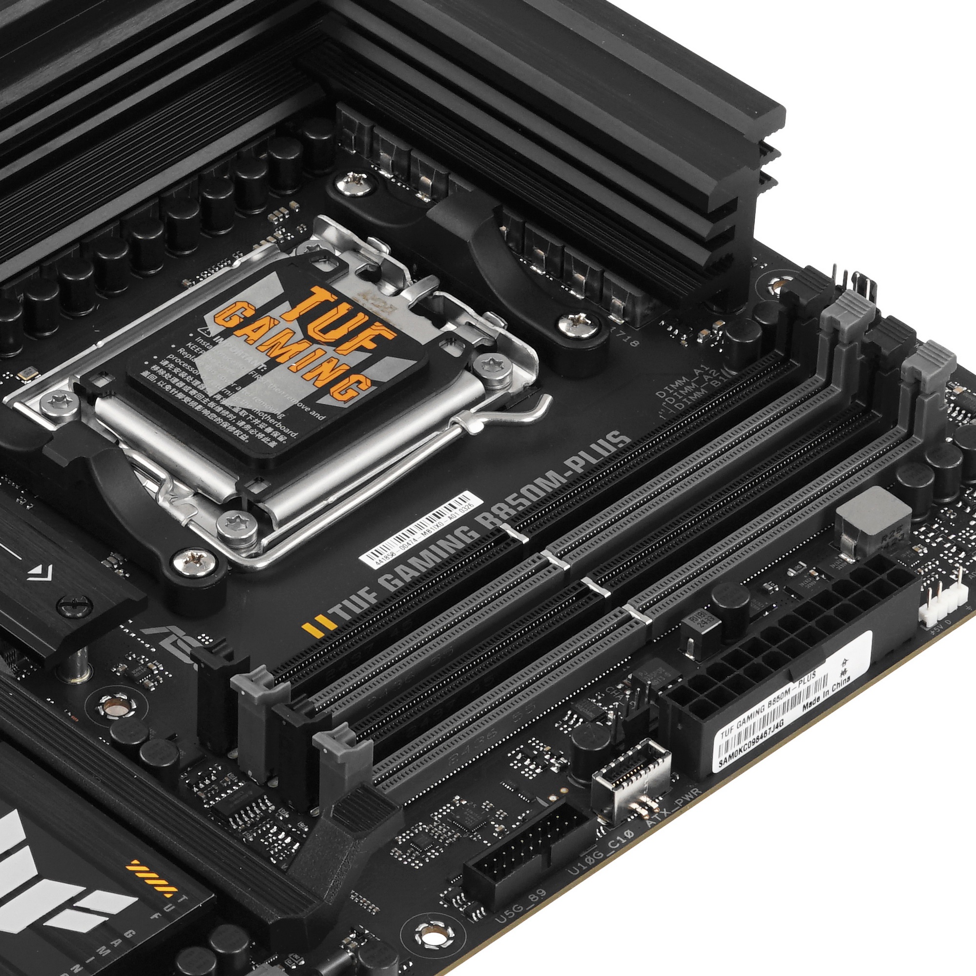 Материнская плата ASUS TUF Gaming B850M-Plus, AM5, AMD B850, 4xDDR5, 4xSATA, 3xM.2, 1xPCIe 5.0 x16,
