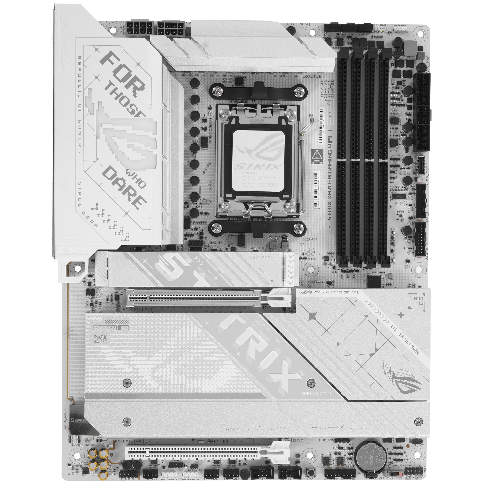 Материнская плата ASUS ROG STRIX X870-A GAMING WIFI, AM5, AMD X870, 4xDDR5, 2xSATA, 4xM.2, 1xPCI-E 4