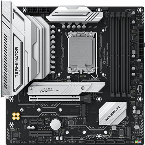 Материнская плата MAXSUN MS-Terminator B860M, LGA1851, B860, 4*DDR5, 4*SATA3, 3*M.2, USB 3.2, USB 2.