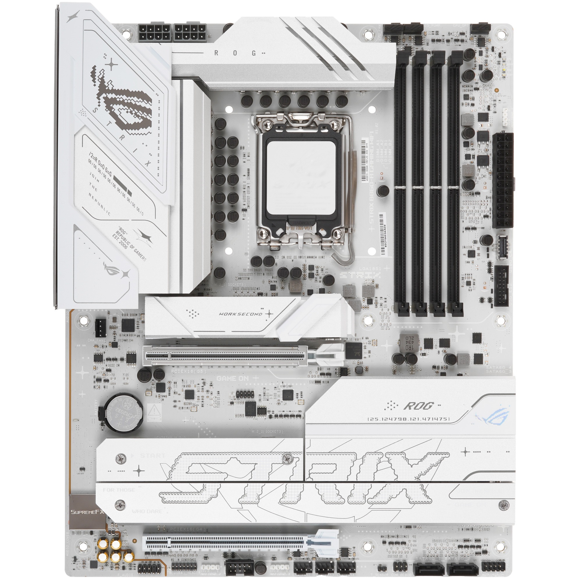 Материнская плата ASUS ROG STRIX B860-A GAMING WIFI, LGA1851, Intel B860, 4xDDR5, 4xSATA, 4xM.2, 2xP