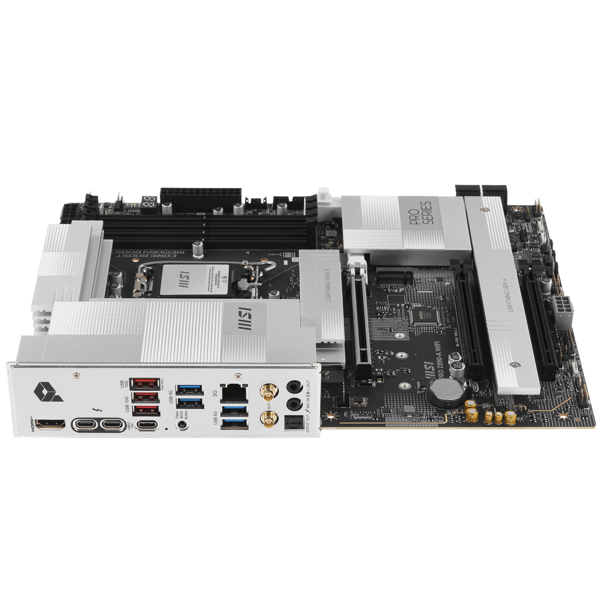 Материнская плата MSI PRO Z890-A WIFI, LGA 1851, Intel Z890, 4xDDR5, 4xSATA, 4xM.2, 1xPCIe 5.0 x16,