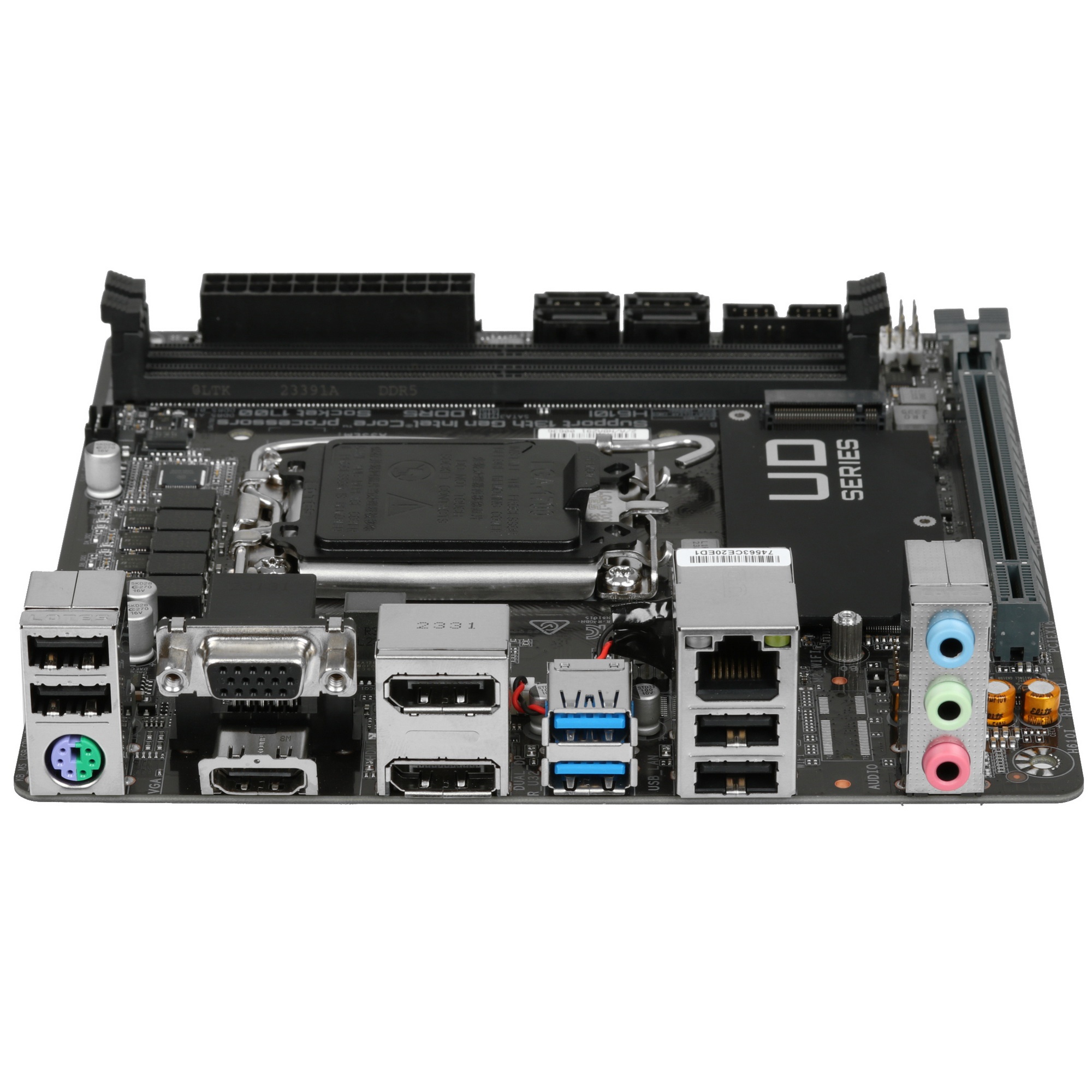 Материнская плата Gigabyte H610I, LGA 1700, Intel H610, 2xDDR5, 4xSATA, 1xM.2, 1xPCIe 4.0 x16, 1xHDM