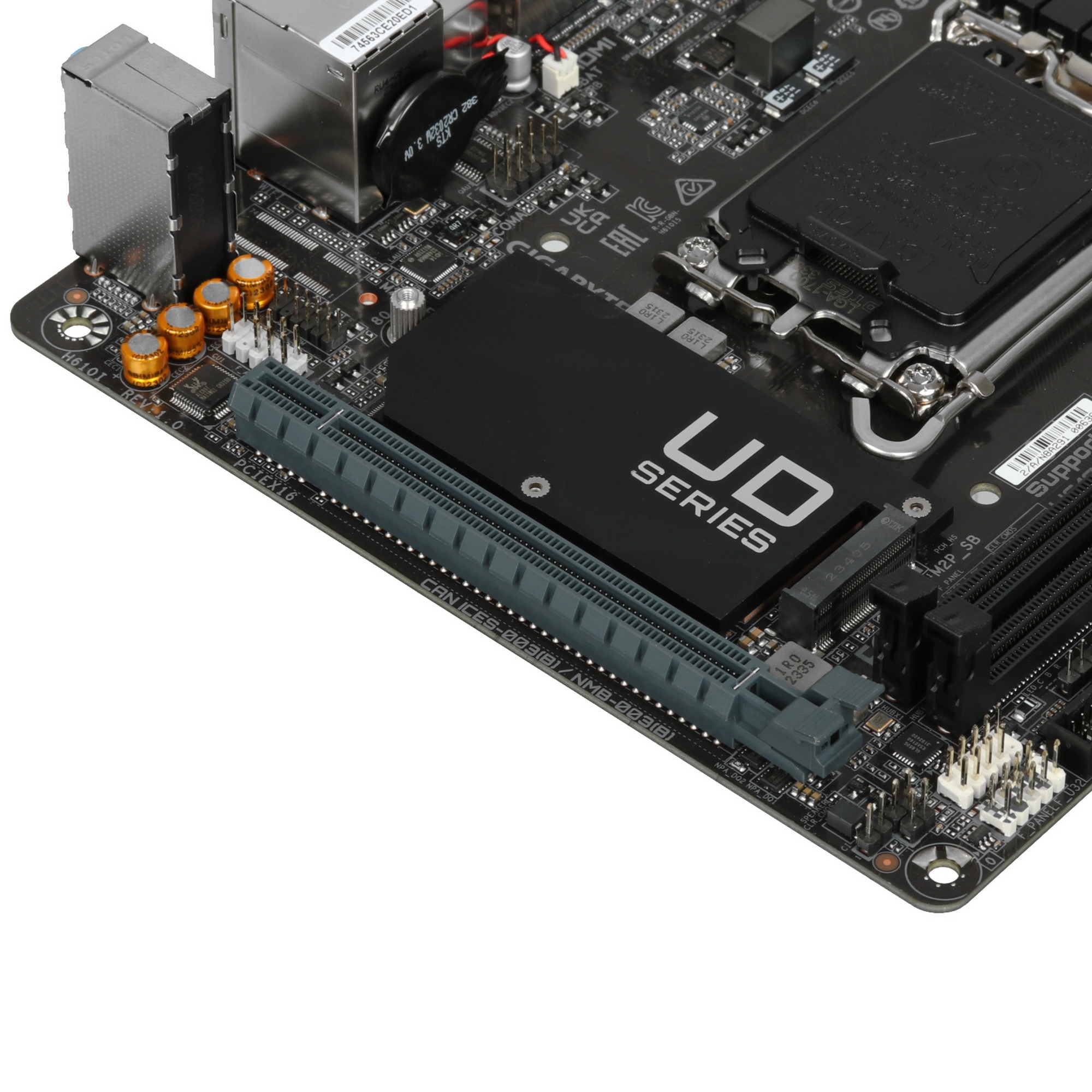 Материнская плата Gigabyte H610I, LGA 1700, Intel H610, 2xDDR5, 4xSATA, 1xM.2, 1xPCIe 4.0 x16, 1xHDM