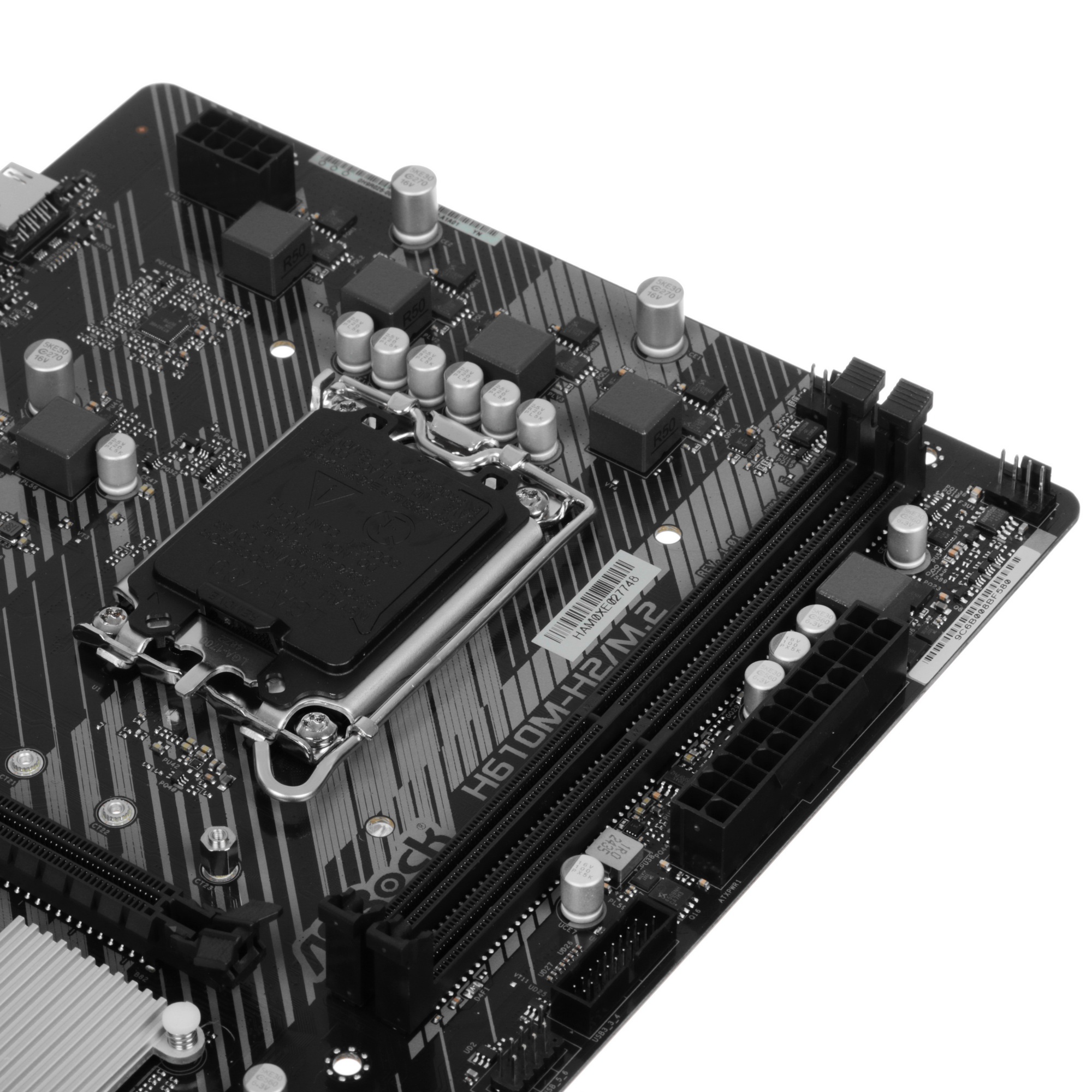 Материнская плата ASRock H610M-H2/M.2, LGA 1700, Intel H610, 2xDDR4, 4xSATA, 1xM.2, 1xPCIe 4.0 x16,