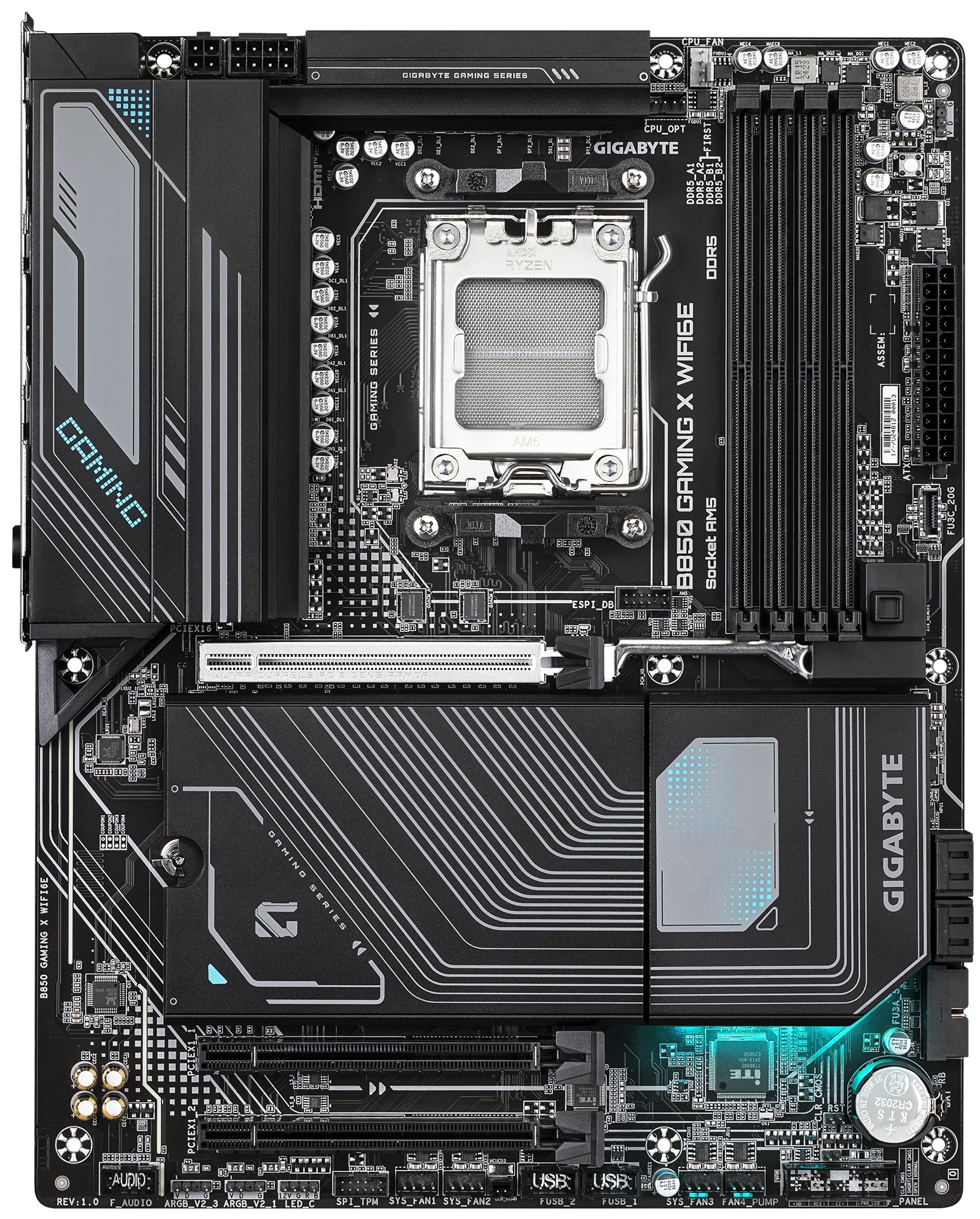 Материнская плата Gigabyte B850 GAMING X WIFI6E, AM5, AMD B850, 4xDDR5, 4xSATA, 3xM.2, 1xPCI-E 5.0 x