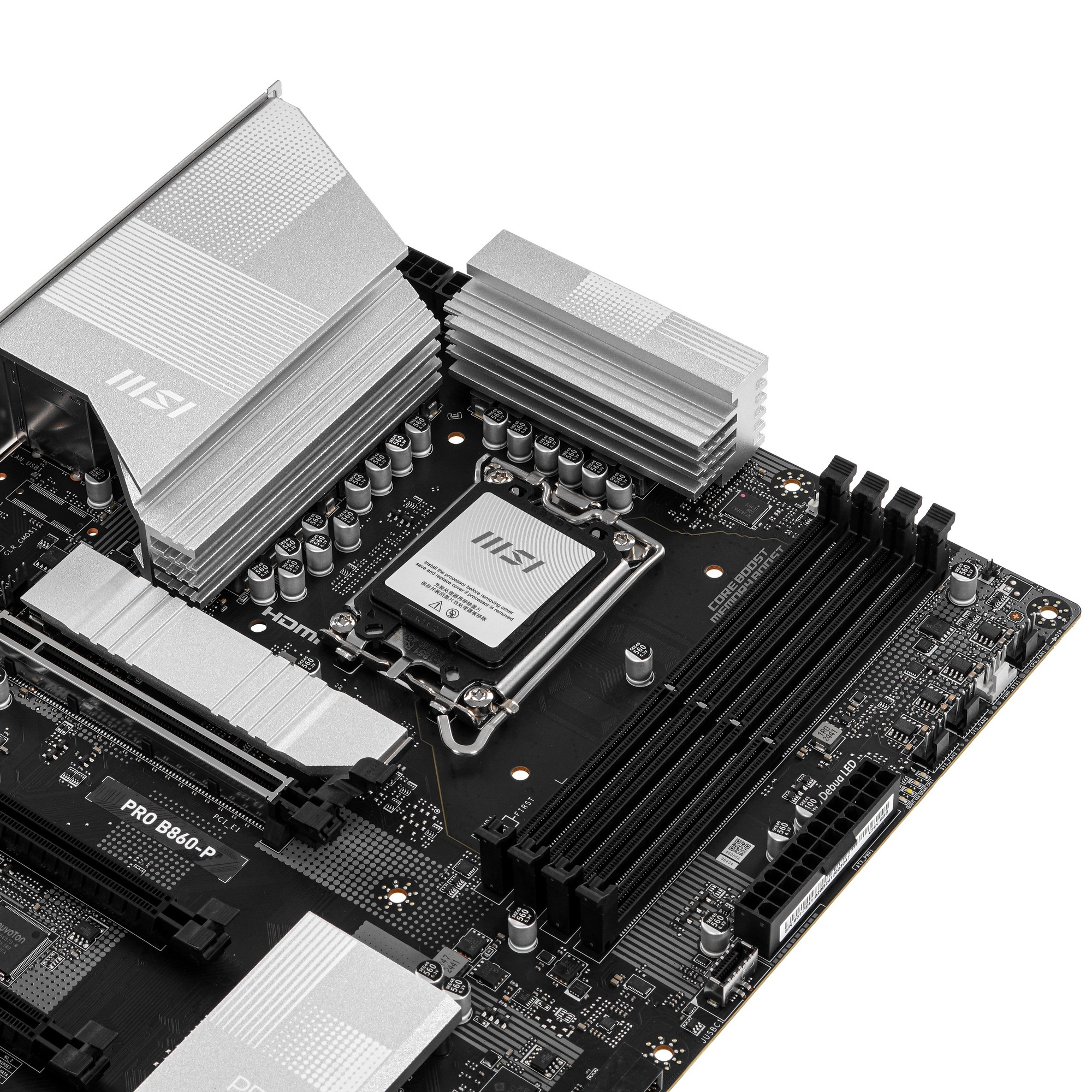 Материнская плата MSI PRO B860-P, LGA 1851, Intel B860, 4xDDR5, 4xSATA, 3xM.2, 1xPCIe 5.0 x16, 1xPCI