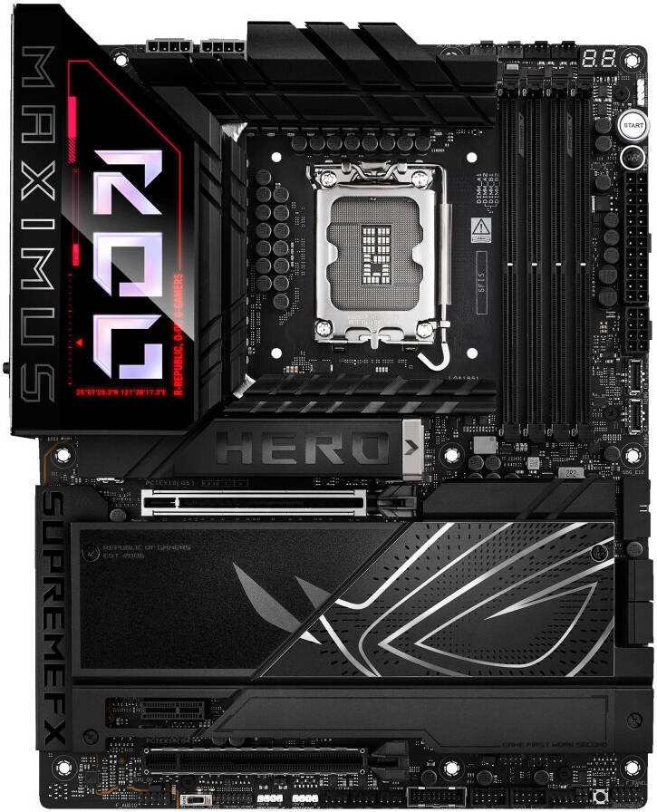 Материнская плата ASUS ROG MAXIMUS Z890 HERO, LGA 1851, Intel Z890, 4xDDR5, 4xSATA, 6xM.2, 1xPCIe 5.