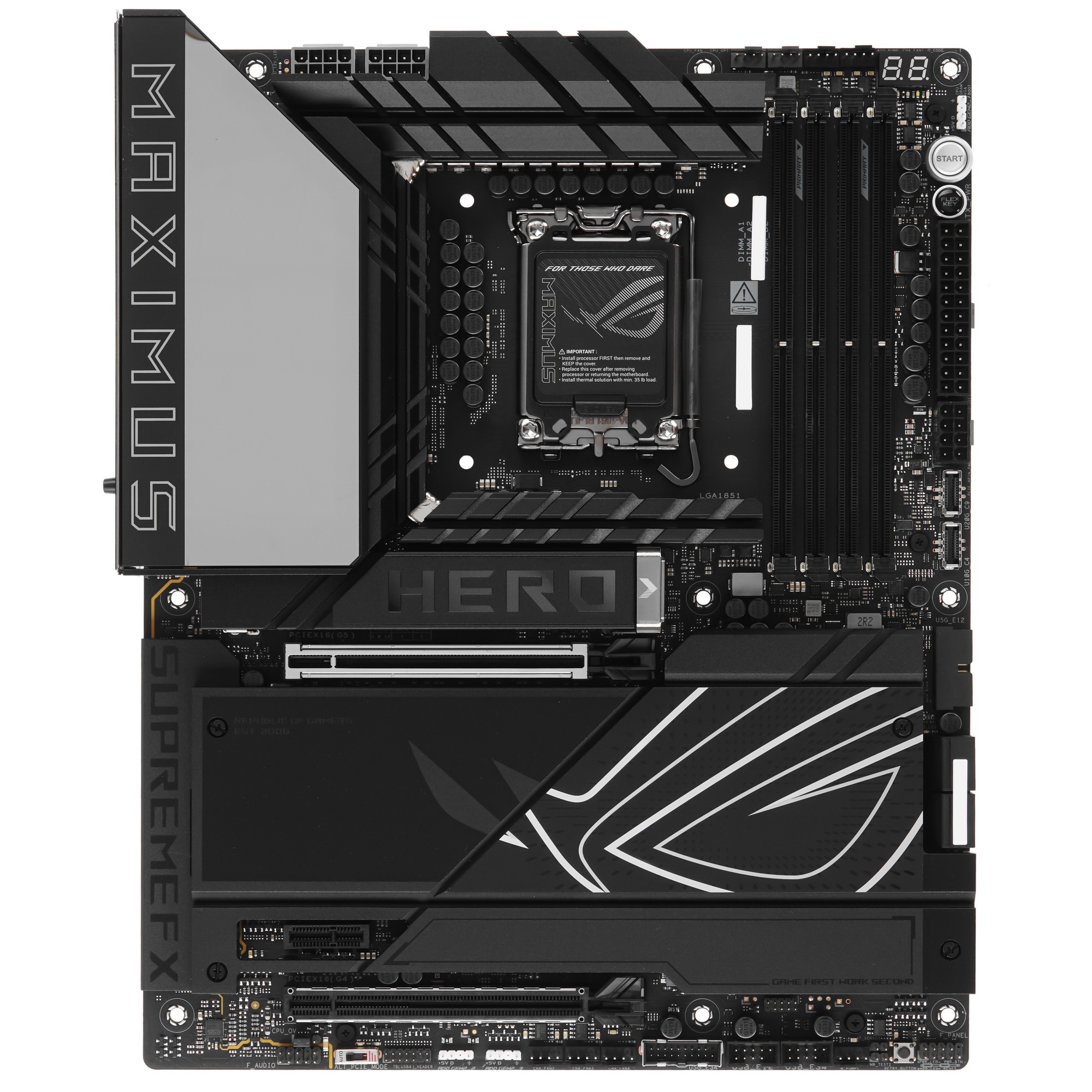 Материнская плата ASUS ROG MAXIMUS Z890 HERO, LGA 1851, Intel Z890, 4xDDR5, 4xSATA, 6xM.2, 1xPCIe 5.