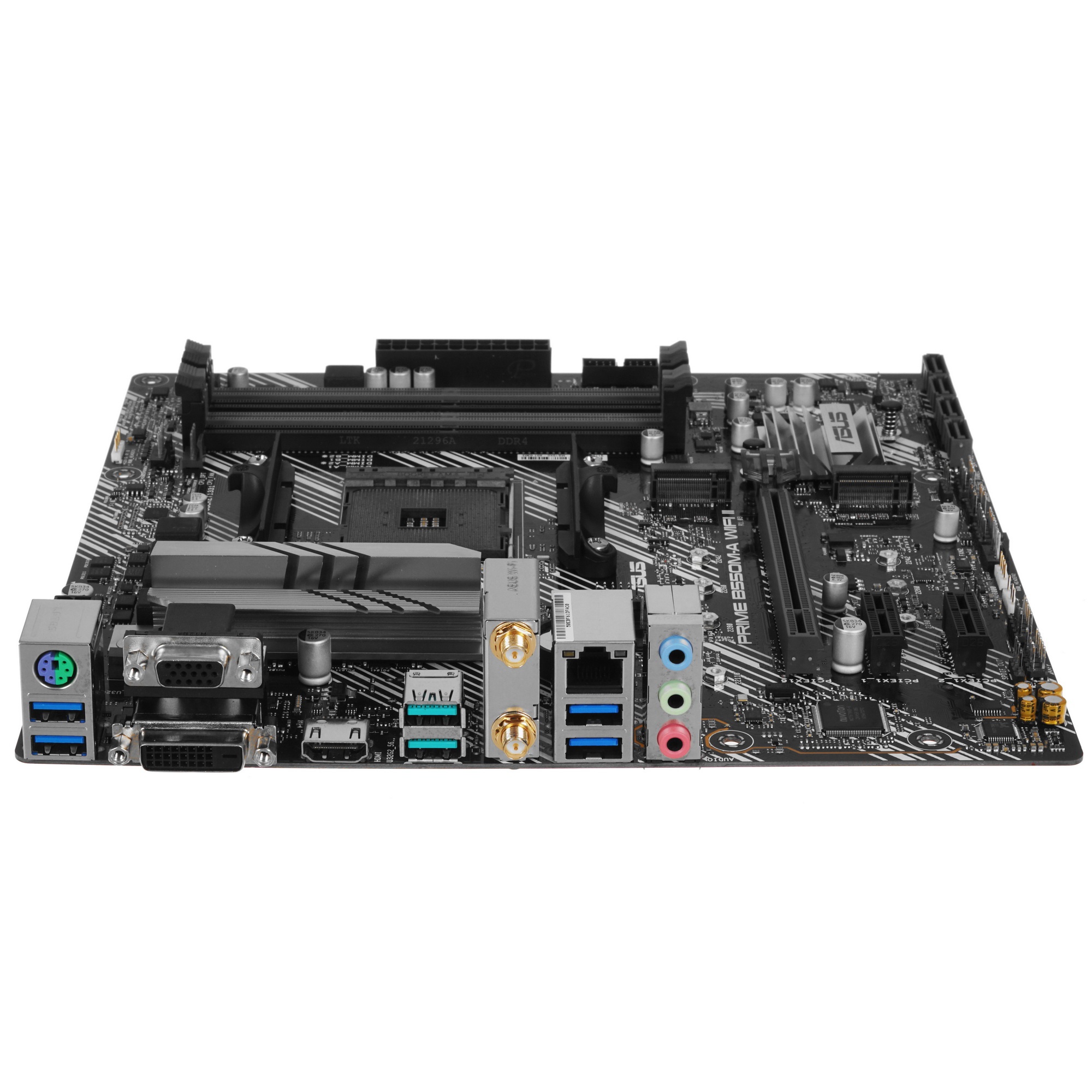Материнская плата ASUS PRIME B550M-A WIFI II, AM4, AMD B550, 4xDDR4, 4xSATA, 2xM.2, 1xPCI-E 4.0 x16,