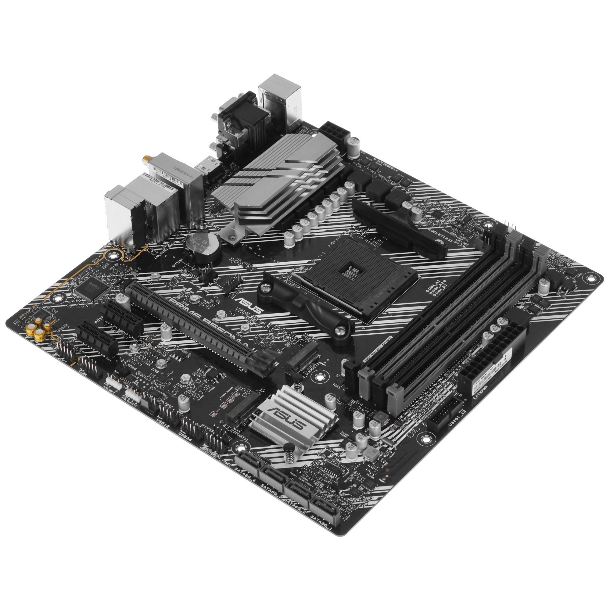 Материнская плата ASUS PRIME B550M-A WIFI II, AM4, AMD B550, 4xDDR4, 4xSATA, 2xM.2, 1xPCI-E 4.0 x16,