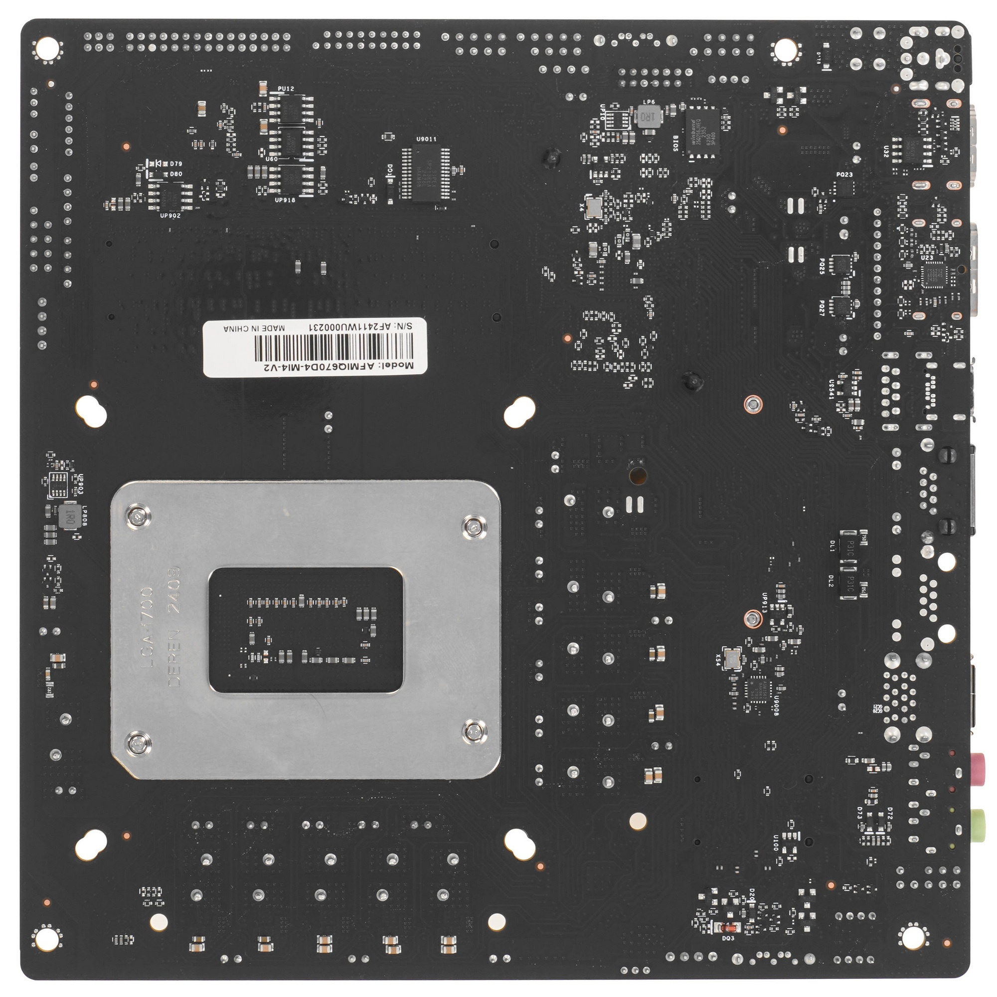 Материнская плата AFOX AFMIQ670D4-MI4-V2, LGA 1700, Intel Q670, 2xDDR4L, 2xSATA, 1xM.2, 1xHDMI, 1xDP