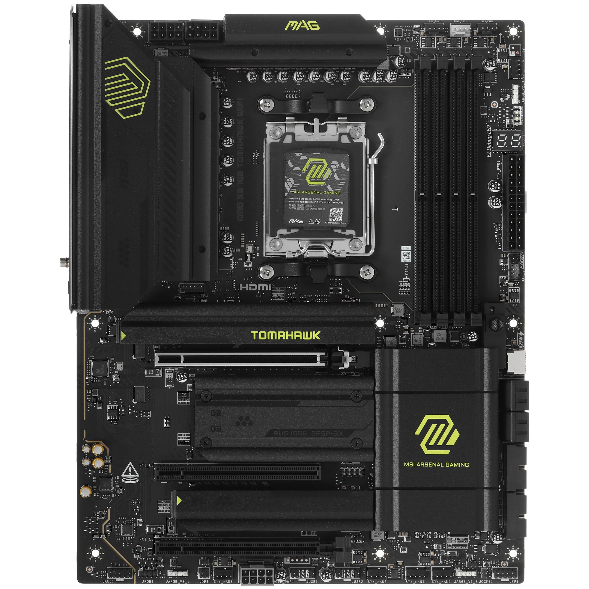 Материнская плата MSI MAG X870E TOMAHAWK WIFI, AM5, AMD X870, 4xDDR5, 4xSATA, 4xM.2, 1xPCI-E 5.0 x16