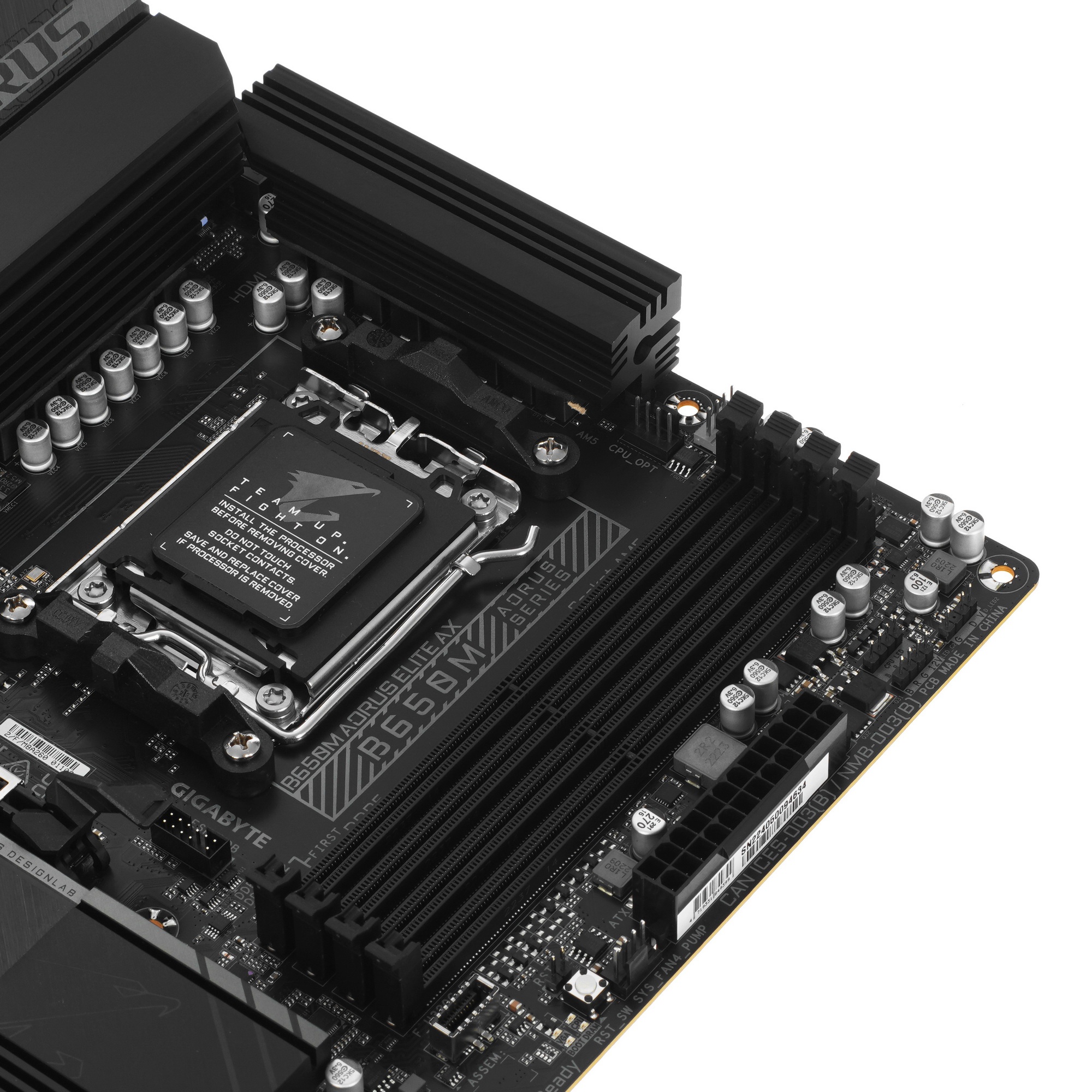 Материнская плата Gigabyte B650M AORUS ELITE AX, AM5, AMD B650, 4xDDR5, 4xSATA, 2xM.2, 1xPCI-E 5.0 x