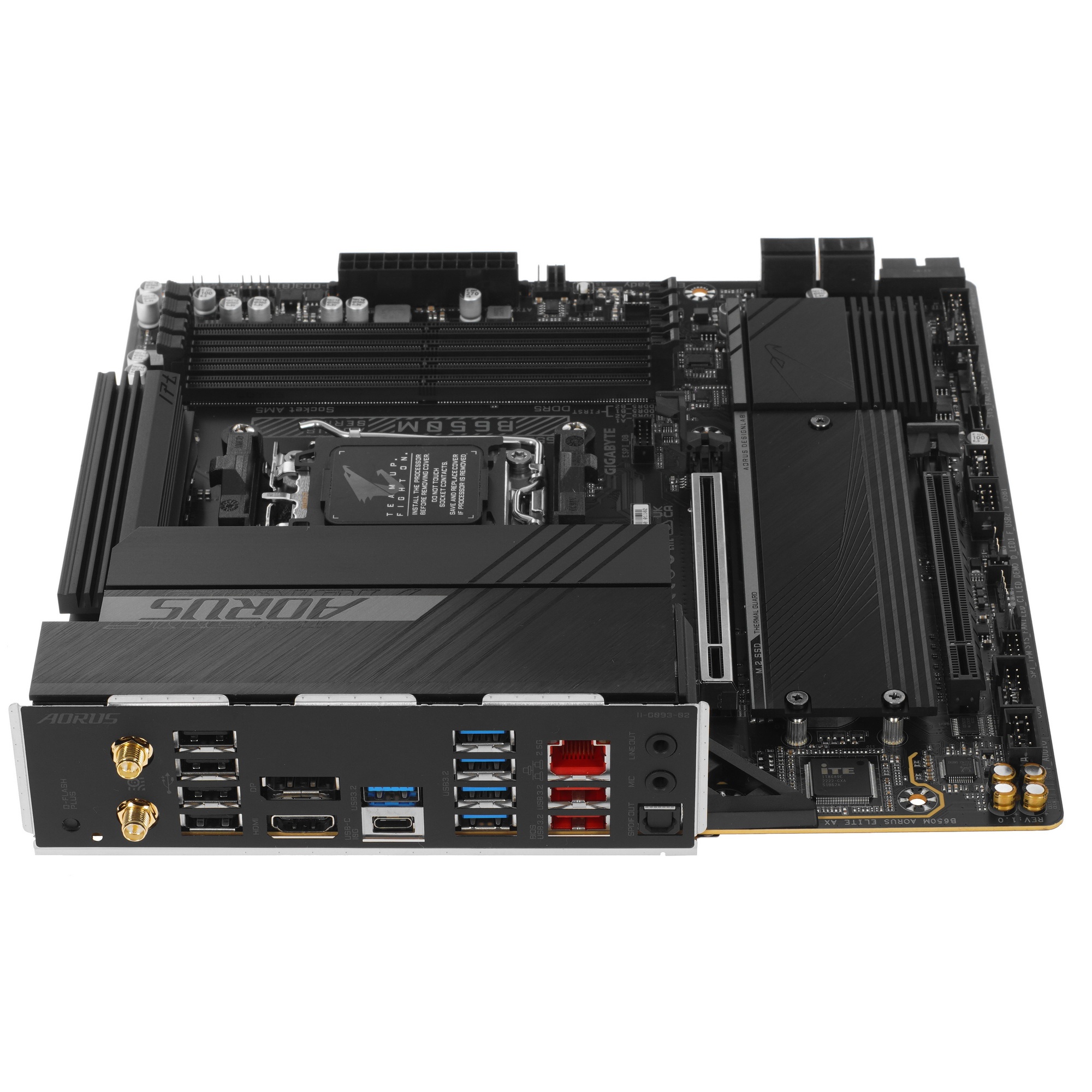 Материнская плата Gigabyte B650M AORUS ELITE AX, AM5, AMD B650, 4xDDR5, 4xSATA, 2xM.2, 1xPCI-E 5.0 x
