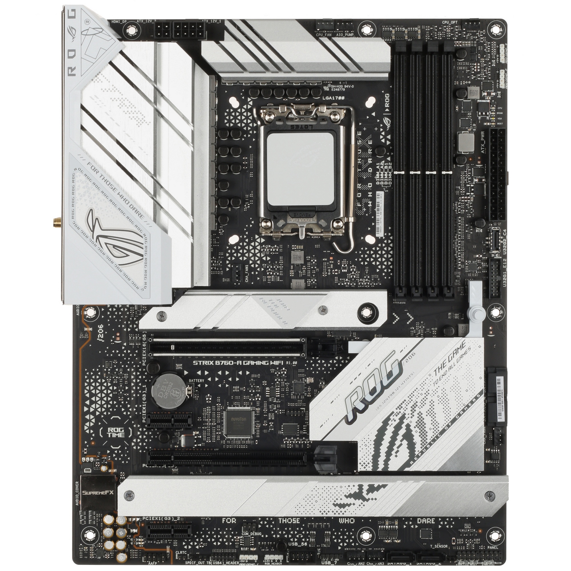 Материнская плата ASUS ROG STRIX B760-A GAMING WIFI, LGA 1700, Intel B760, 4xDDR5, 4xSATA, 3xM.2, 1x