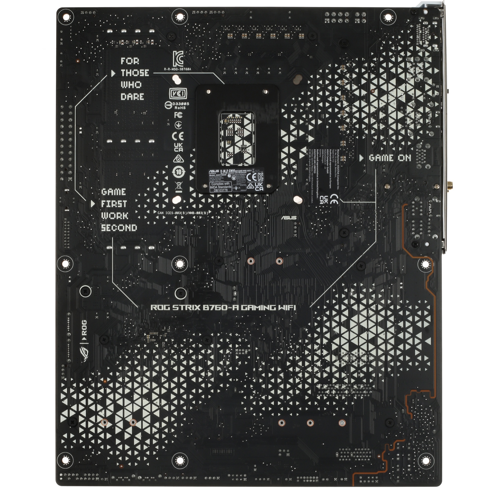 Материнская плата ASUS ROG STRIX B760-A GAMING WIFI, LGA 1700, Intel B760, 4xDDR5, 4xSATA, 3xM.2, 1x