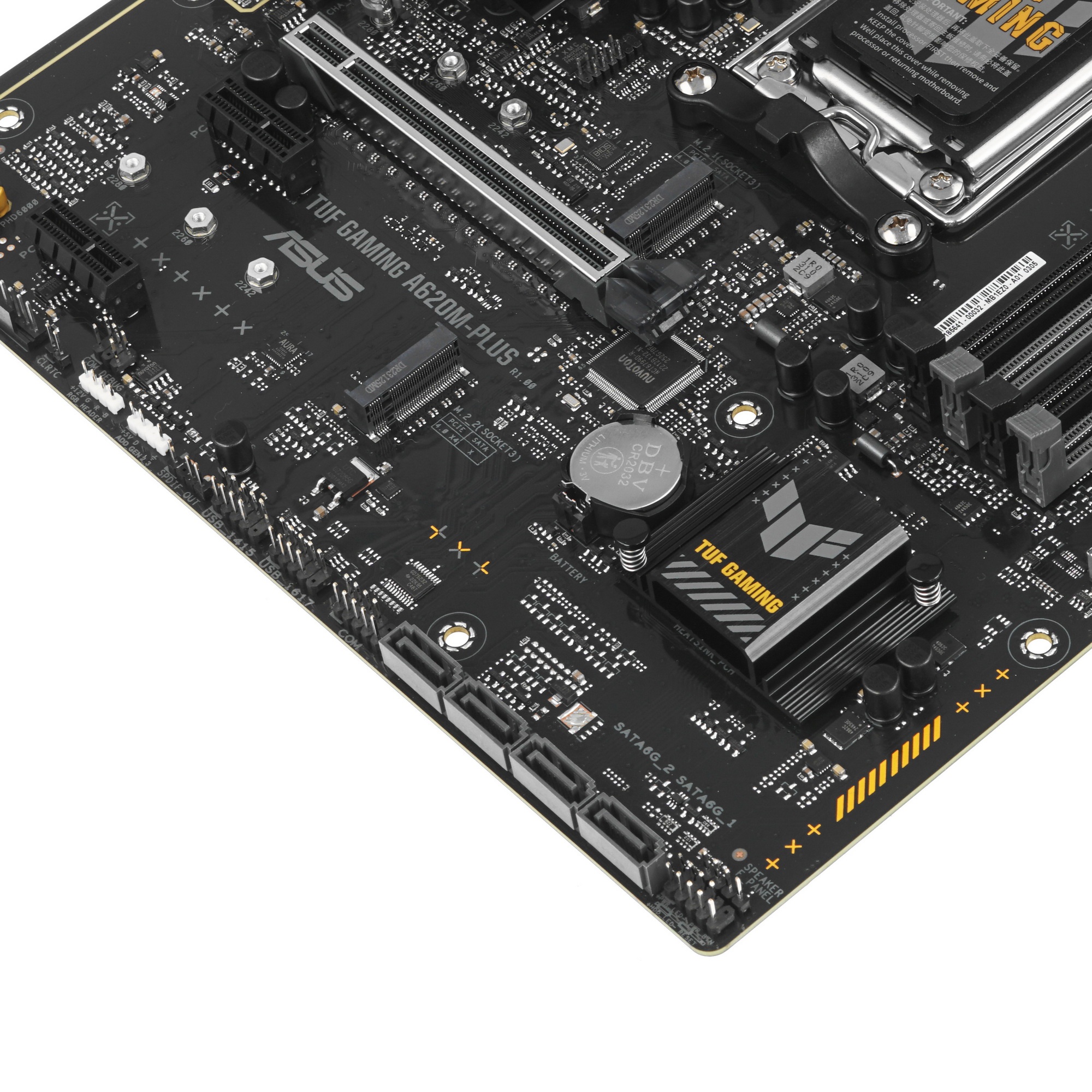 Материнская плата ASUS TUF GAMING A620M-PLUS, AM5, AMD A620, 4xDDR5, 4xSATA, 2xM.2, 1xPCI-E 4.0 x16,