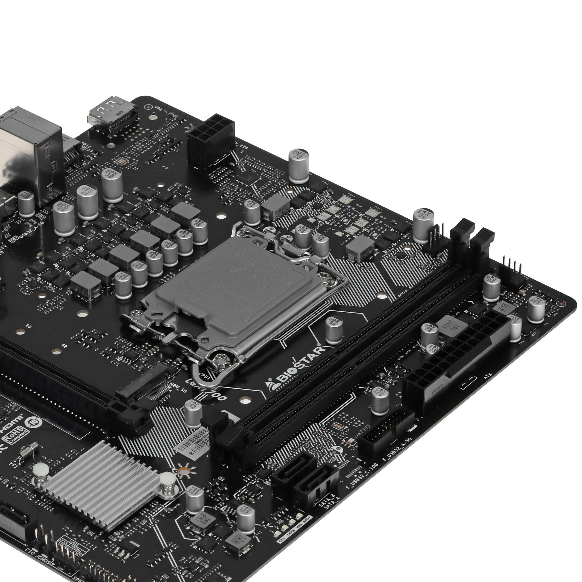 Материнская плата Biostar H610MS, LGA 1700, Intel H610, 2xDDR4, 4xSATA, 1xM.2, 1xPCIe 4.0 x16, 1xPCI