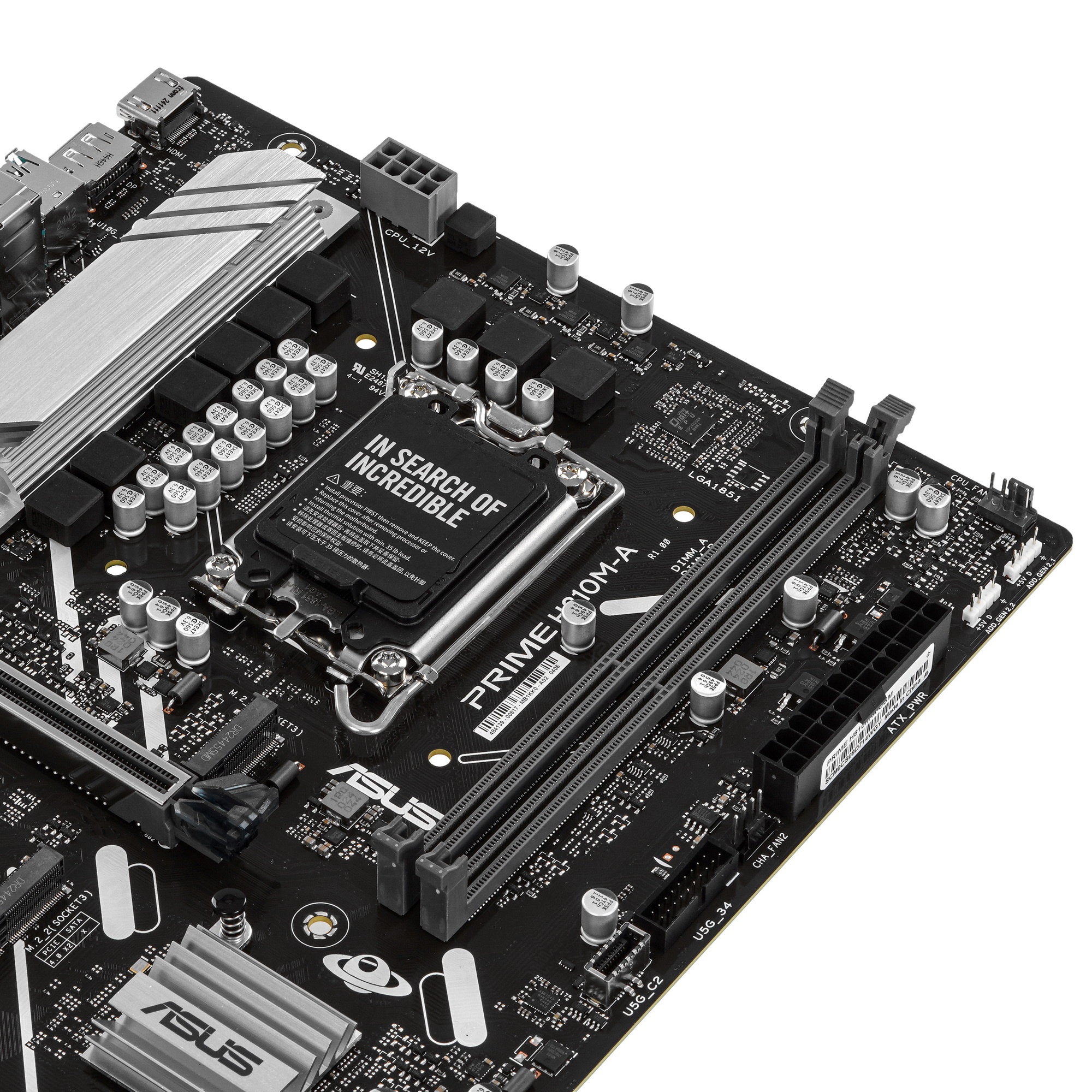 Материнская плата ASUS PRIME H810M-A-CSM, LGA 1851, Intel H810, 2xDDR5, 4xSATA, 2xM.2, 1xPCIe 4.0 x1