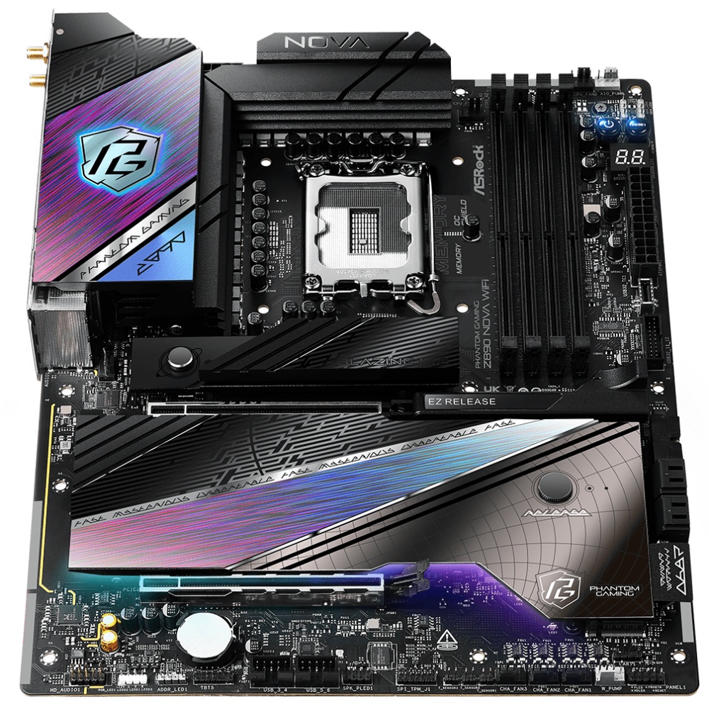 Материнская плата ASRock Z890 Nova WiFi, LGA 1851, Intel Z890, 4xDDR5, 4xSATA, 6xM.2, 1xPCIe 5.0 x16