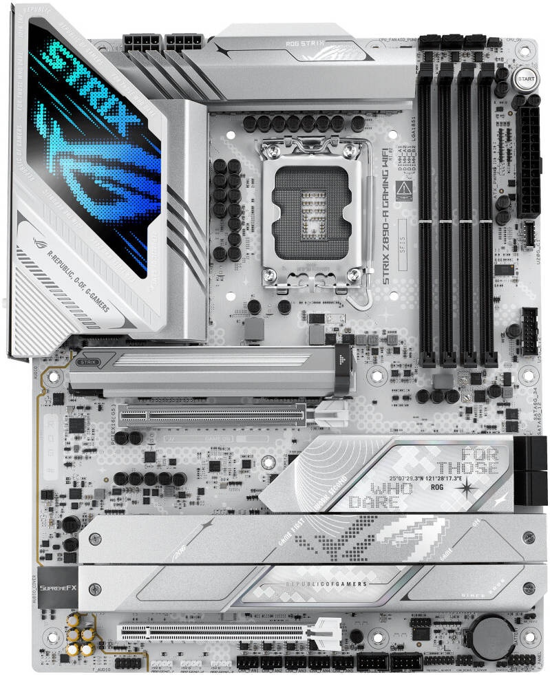 Материнская плата ASUS ROG STRIX Z890-A GAMING WIFI, LGA 1851, Intel Z890, 4xDDR5, 4xSATA, 5xM.2, 1x