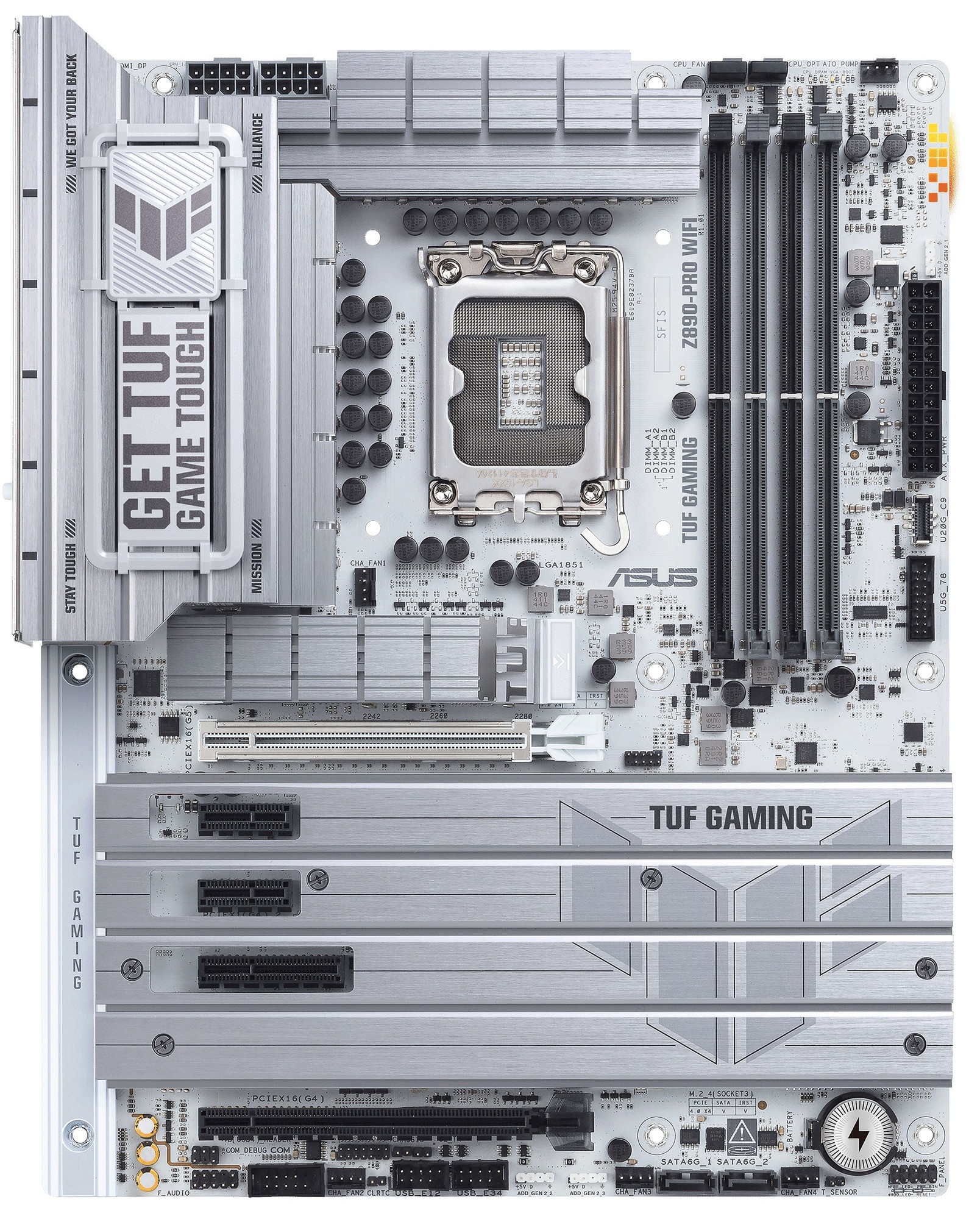 Материнская плата ASUS TUF GAMING Z890-PRO WIFI, LGA 1851, Intel Z890, 4xDDR5, 4xSATA, 4xM.2, 1xPCIe