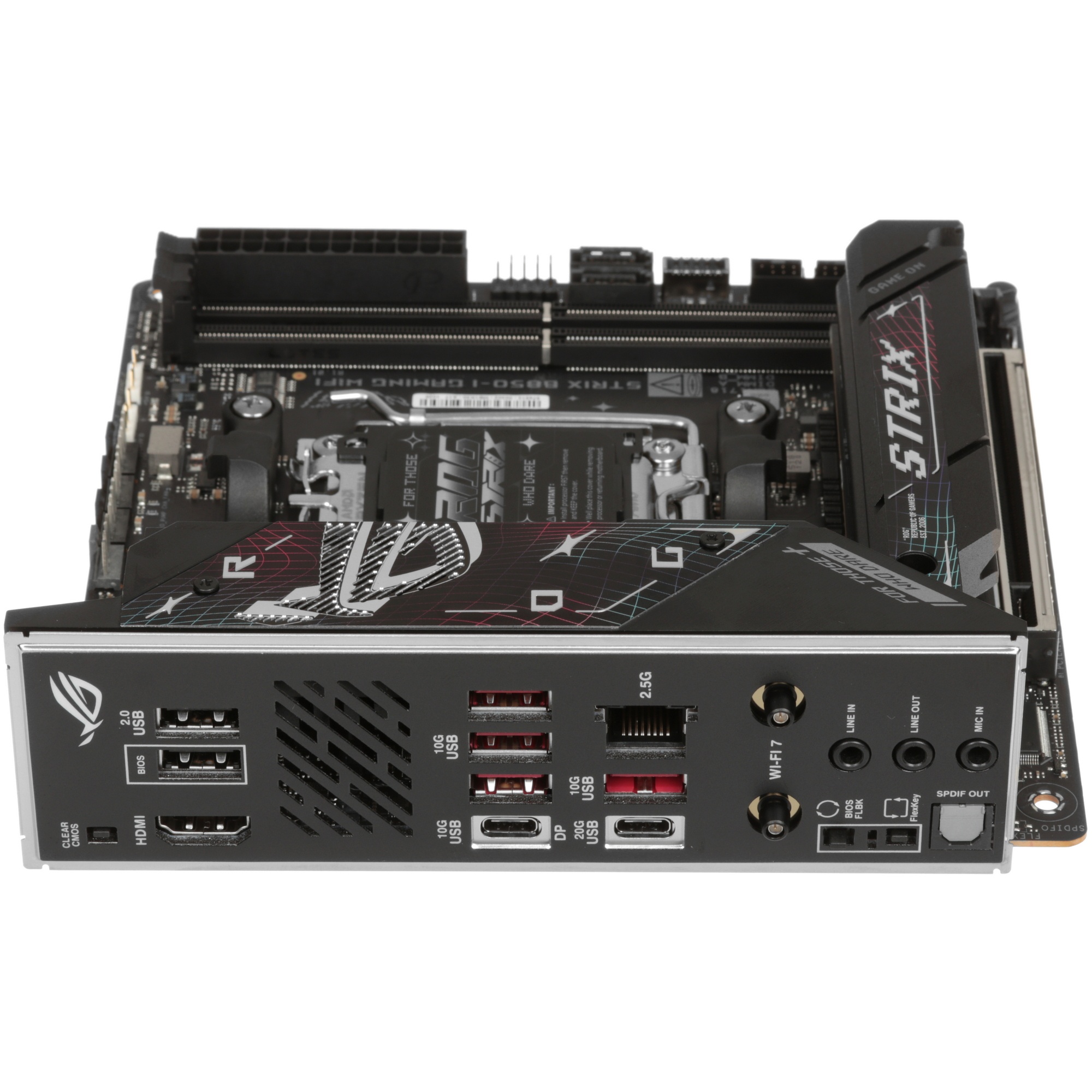 Материнская плата ASUS ROG STRIX B850-I GAMING WIFI, AM5, B650, 2*DDR5, 2*SATA, 2*M.2, 4*USB 3.2, 2*