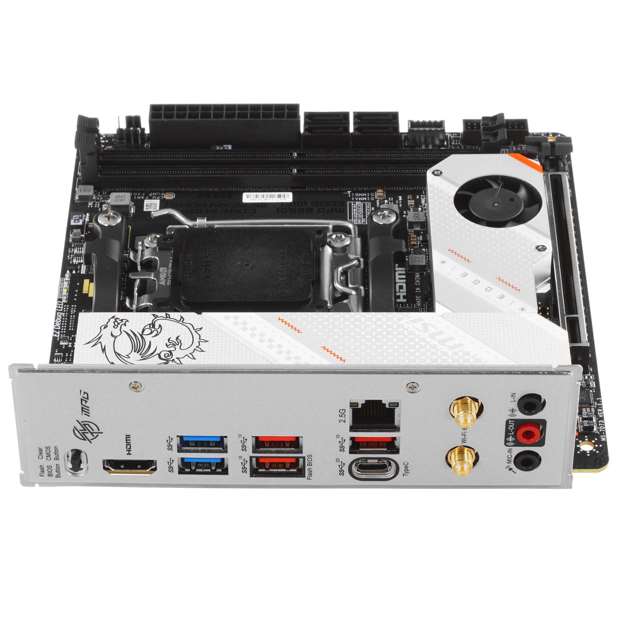 Материнская плата MSI MPG B650I EDGE WIFI, AM5, AMD B650, 2xDDR5, 4xSATA, 2xM.2, 1xPCI-E 4.0 x16, 1x