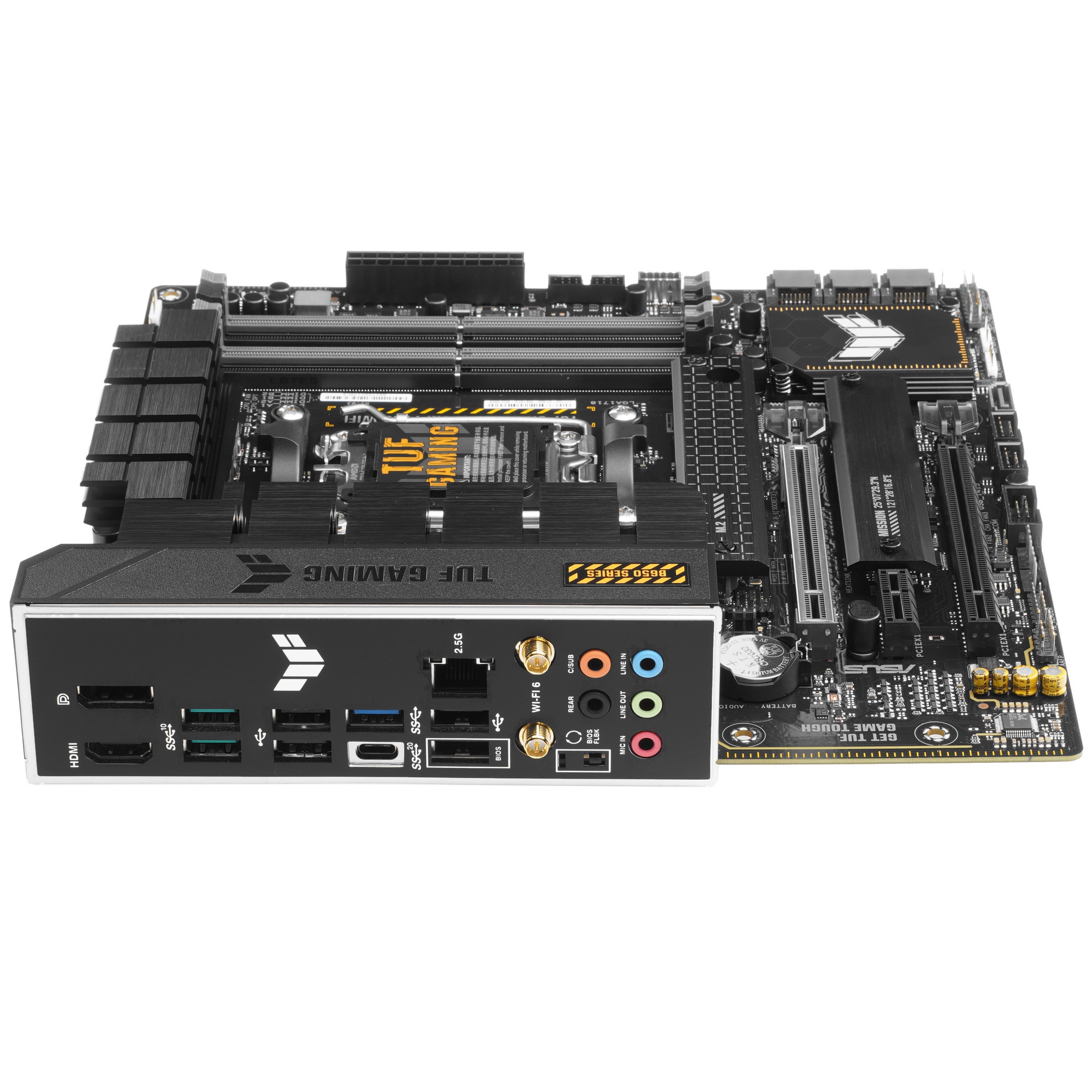 Материнская плата ASUS TUF GAMING B650M-PLUS WIFI, AM5, AMD B650, 4xDDR5, 4xSATA, 2xM.2, 1xPCIe 4.0