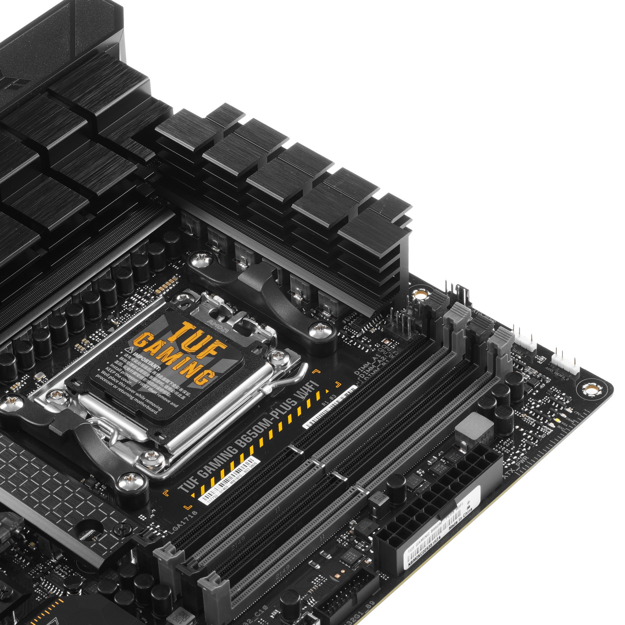 Материнская плата ASUS TUF GAMING B650M-PLUS WIFI, AM5, AMD B650, 4xDDR5, 4xSATA, 2xM.2, 1xPCIe 4.0