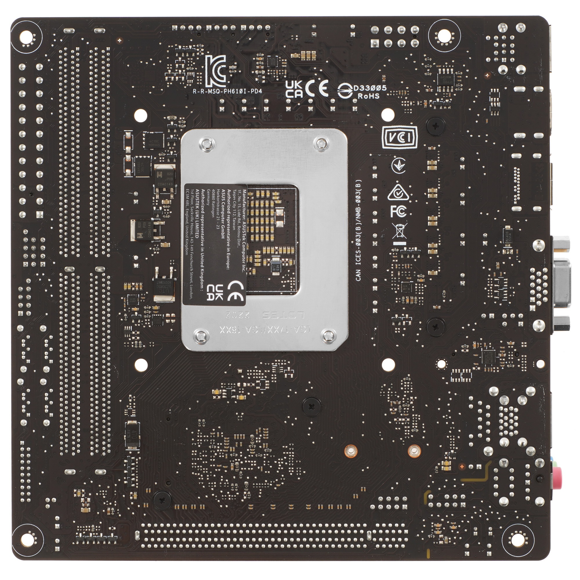 Материнская плата ASUS PRIME H610I-PLUS D4-CSM, LGA 1700, Intel H610, 2xDDR4, 4xSATA, 1xM.2 PCIe 3.0