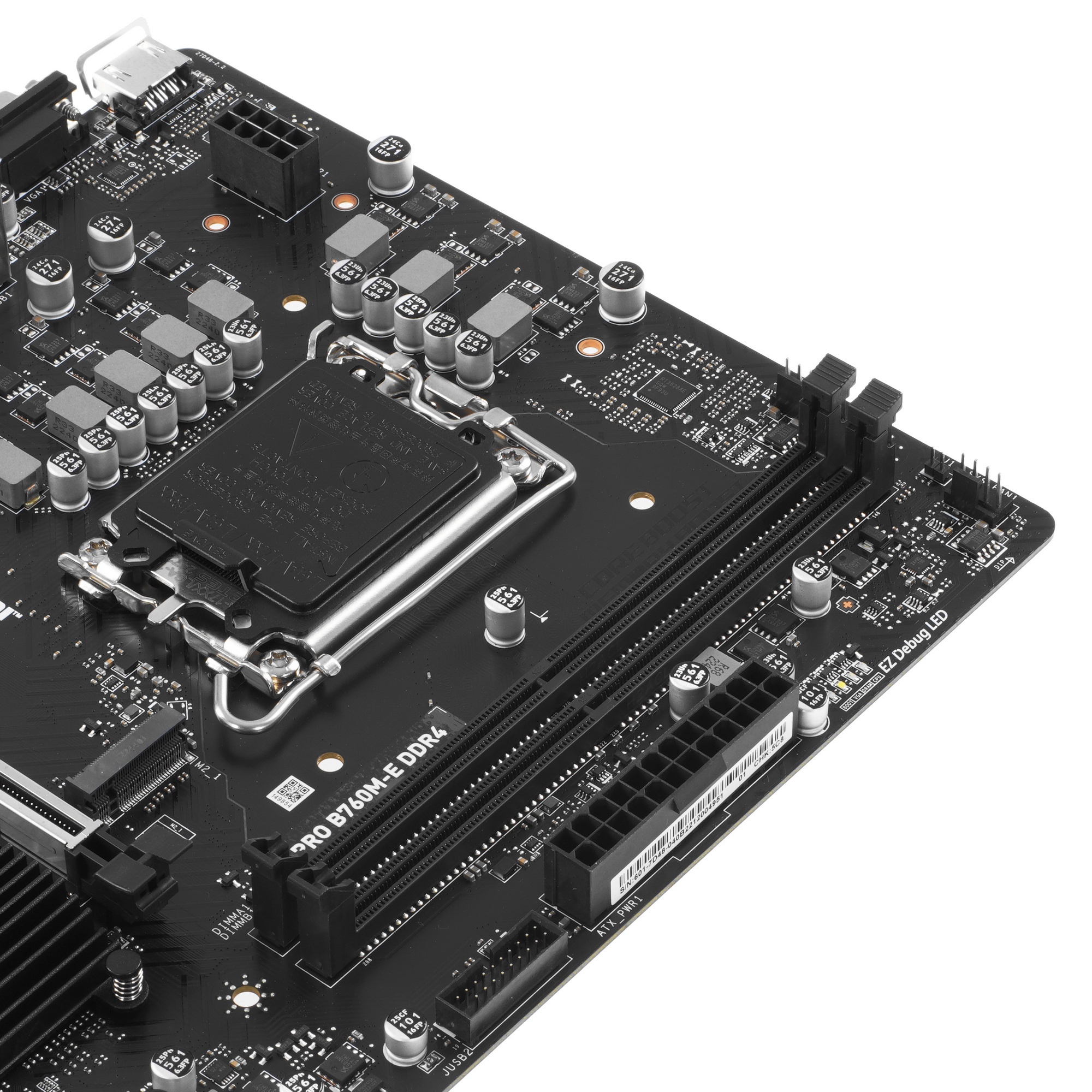 Материнская плата MSI PRO B760M-E DDR4, LGA 1700, Intel B760, 2xDDR4, 4xSATA, 1xM.2, 1xPCIe 4.0 x16,