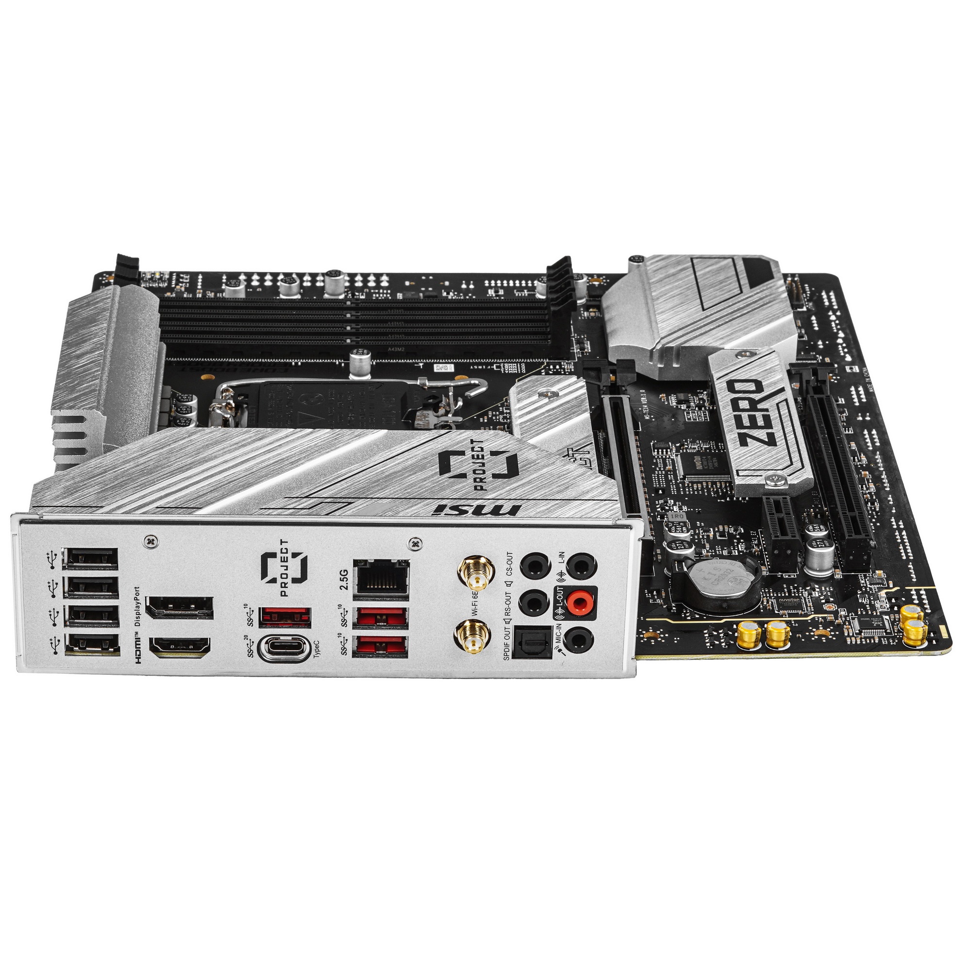 Материнская плата MSI B760M PROJECT ZERO, LGA 1700, Intel B760, 4xDDR5, 4xSATA, 2xM.2, 1xPCIe 5.0 x1