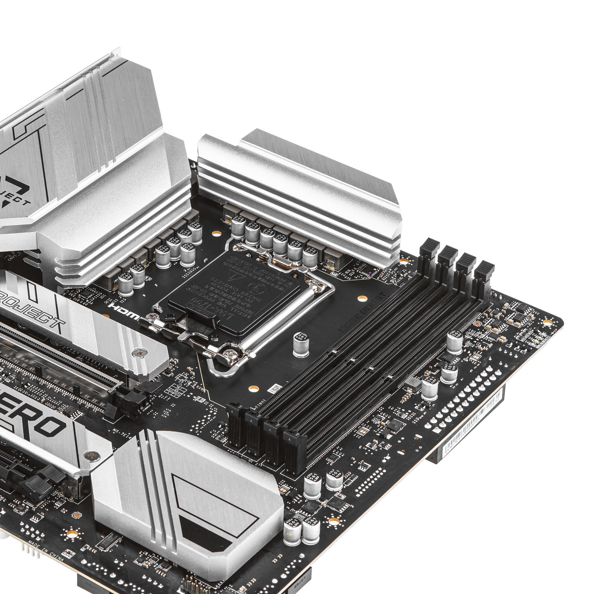 Материнская плата MSI B760M PROJECT ZERO, LGA 1700, Intel B760, 4xDDR5, 4xSATA, 2xM.2, 1xPCIe 5.0 x1